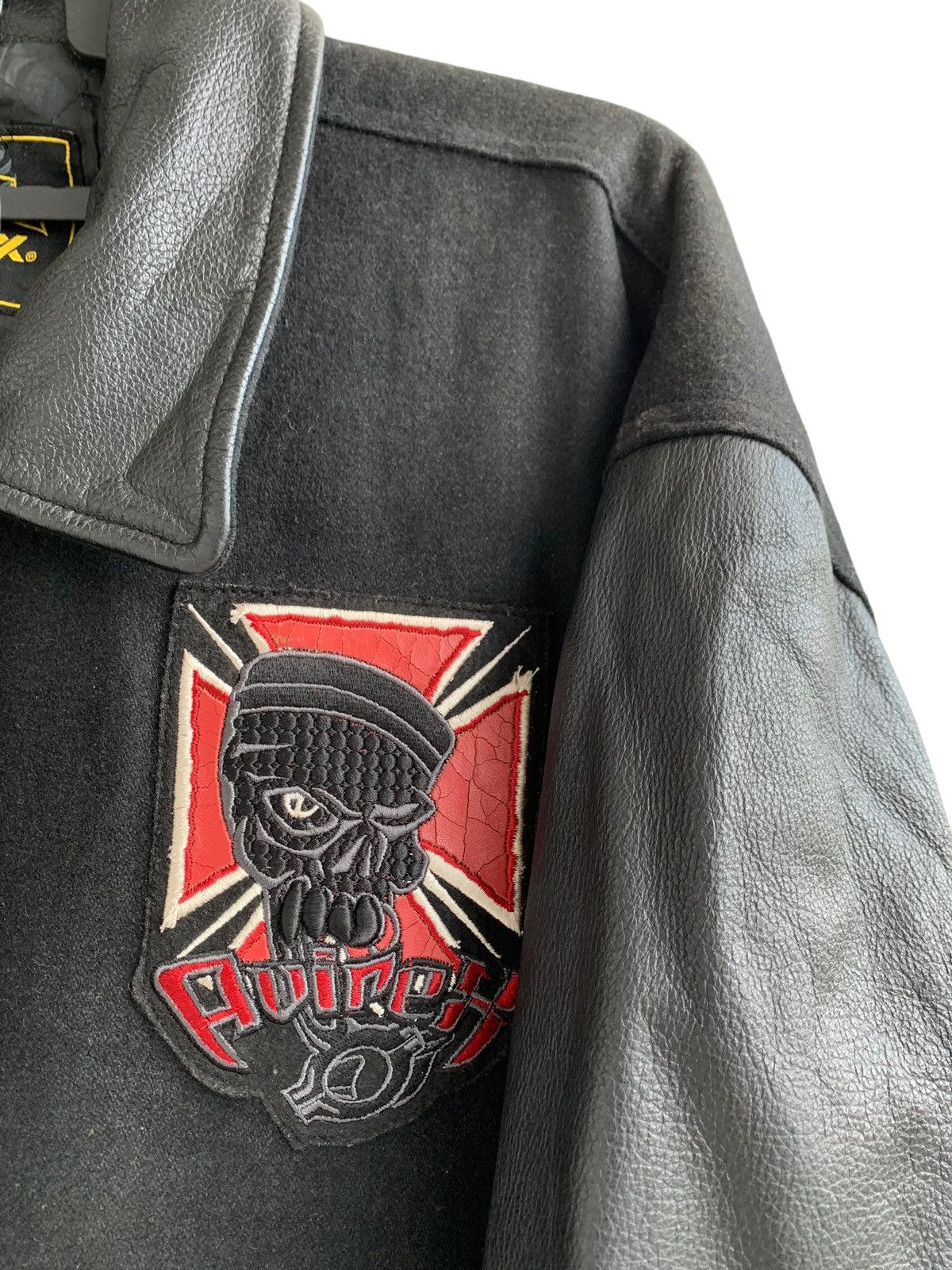 Avirex Vintage Avirex Road Dogz Wool Leather Sleeve Size US XL / EU 56 / 4 - 5 Thumbnail