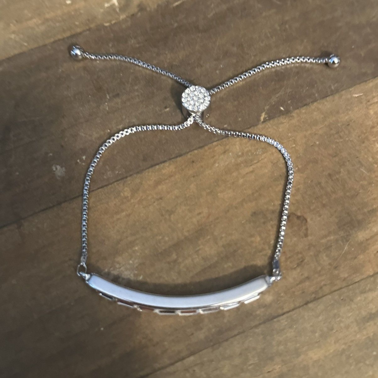 Other IBB CN silver tone rhinestone adjustable slide bracelet Size ONE SIZE - 6 Thumbnail