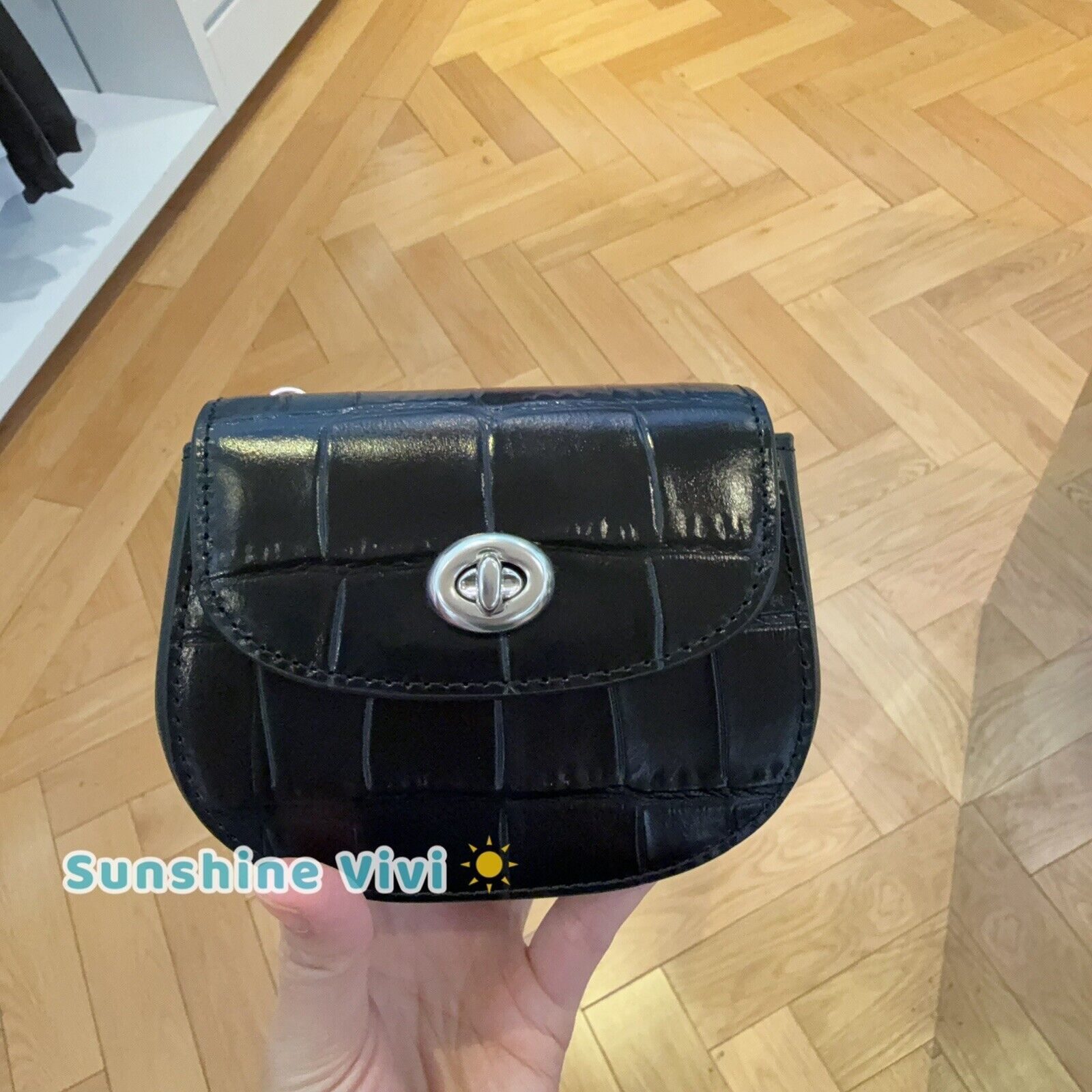 バッグ Vintage Coach Leather Turnlock Brief Bag Coach Womens Turnlock Card Case Crossbody Embossed Leather CZ475