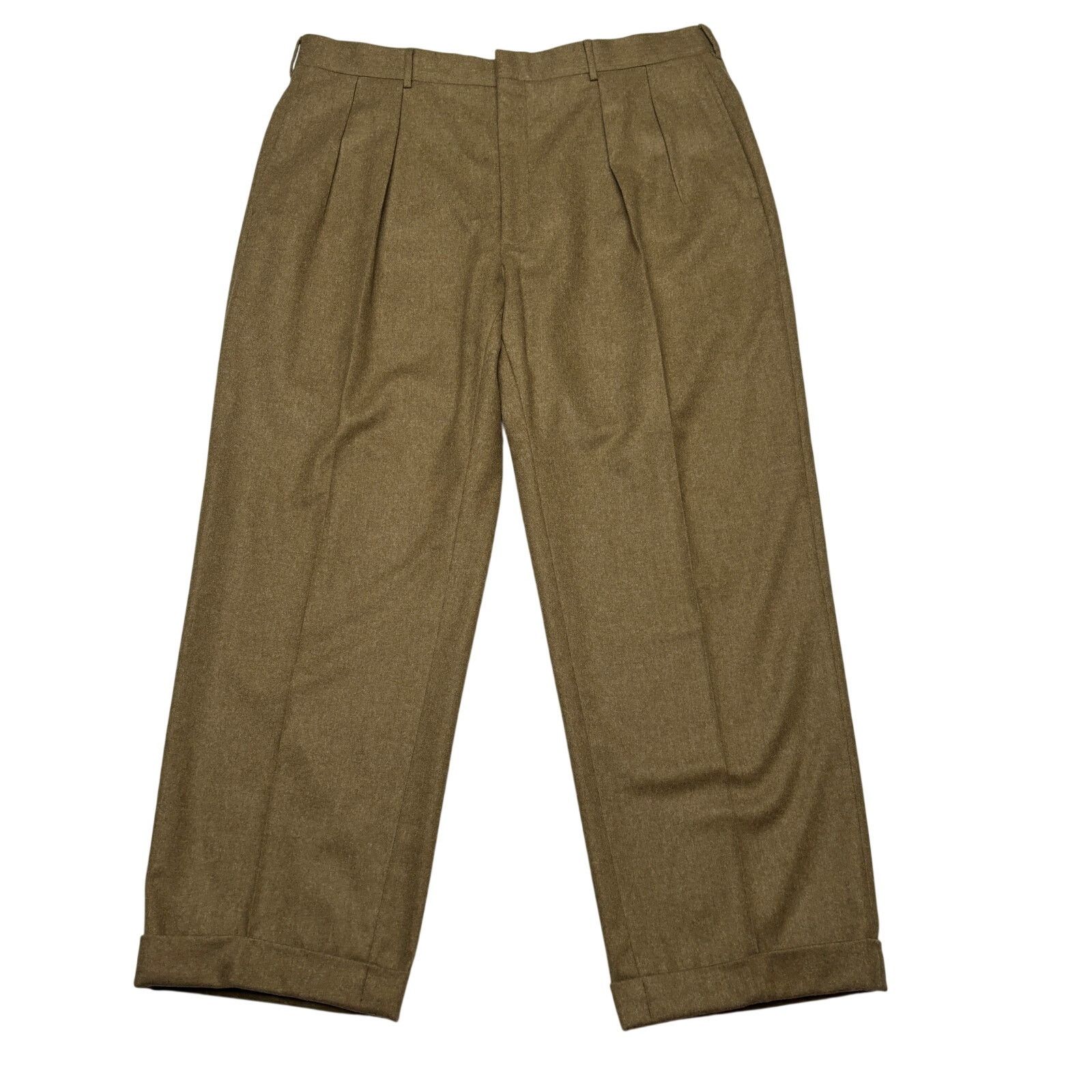Polo Ralph Lauren × Vintage Vintage Polo Ralph Lauren Wool Cashmere Pleated Pants 38x28 Size US 38 / EU 54 - 1 Thumbnail