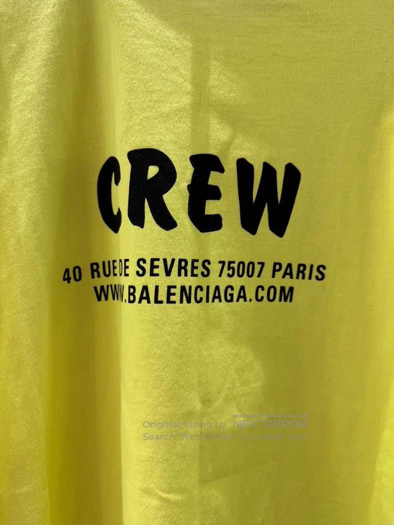 Balenciaga Balenciaga Neon Yellow CREW Short Sleeve T-Shirt Size US S / EU 44-46 / 1 - 3 Thumbnail