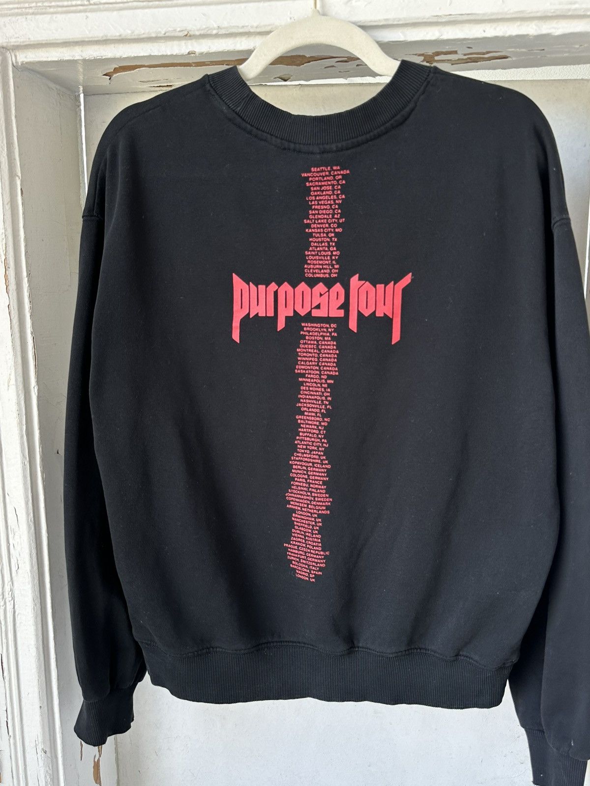H&M × Justin Bieber × Vintage Justin Bieber Purpose Tour Ragged Sweatshirt Size US S / EU 44-46 / 1 - 9 Thumbnail