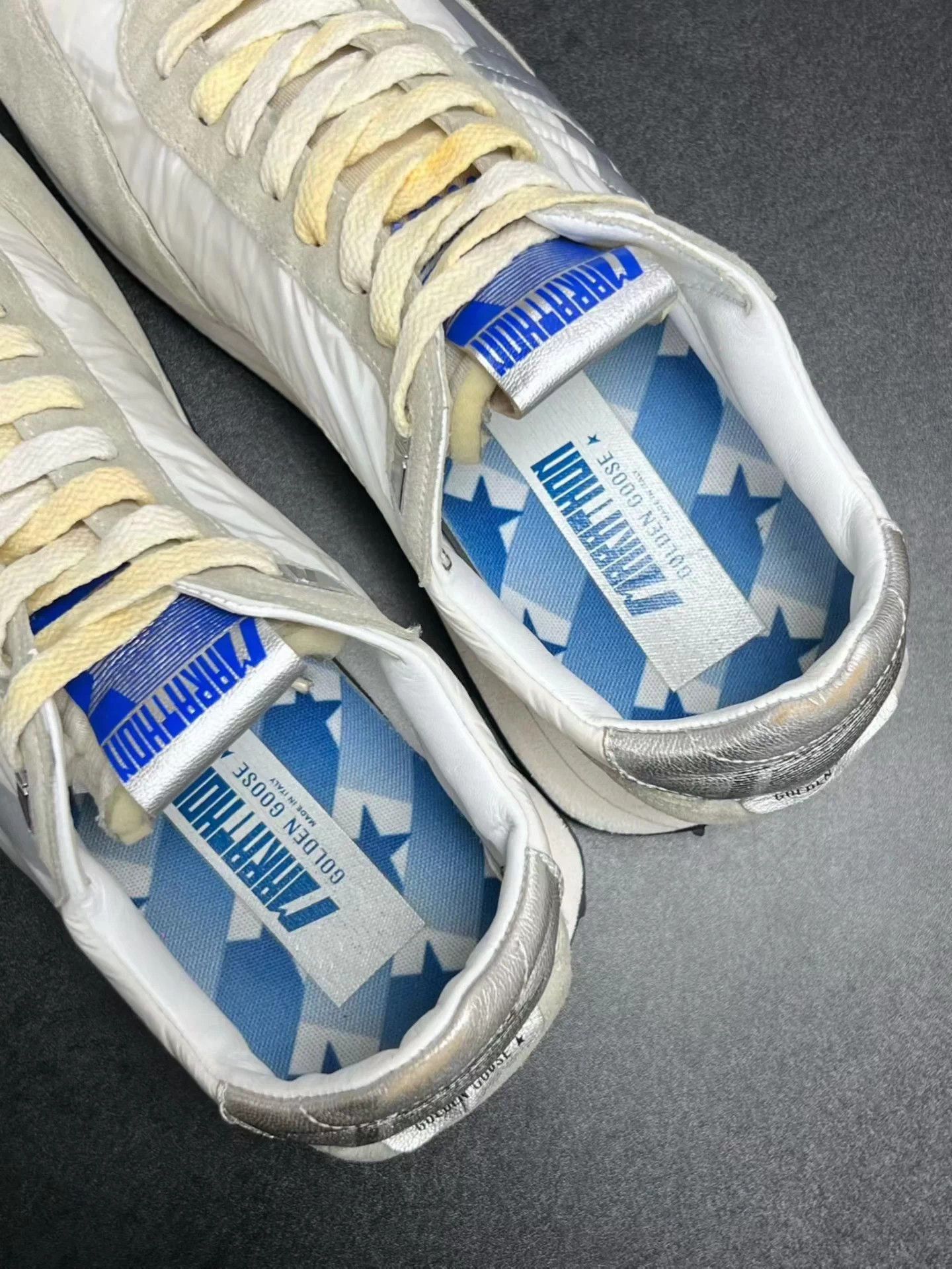 Golden Goose Golden Goose GGDB Marathon Distressed White Size 43 Size US 10 / EU 43 - 4 Thumbnail