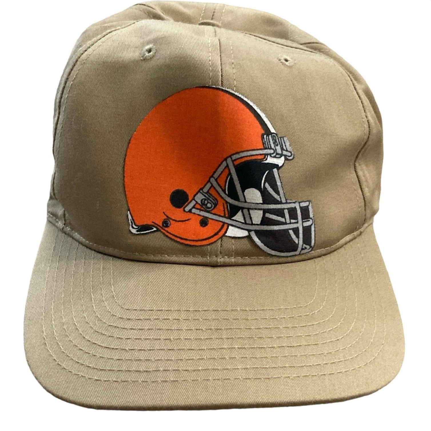 Other Vintage Cleveland Browns Beige Bill Snapback Hat Adult OS Size ONE SIZE - 1 Thumbnail