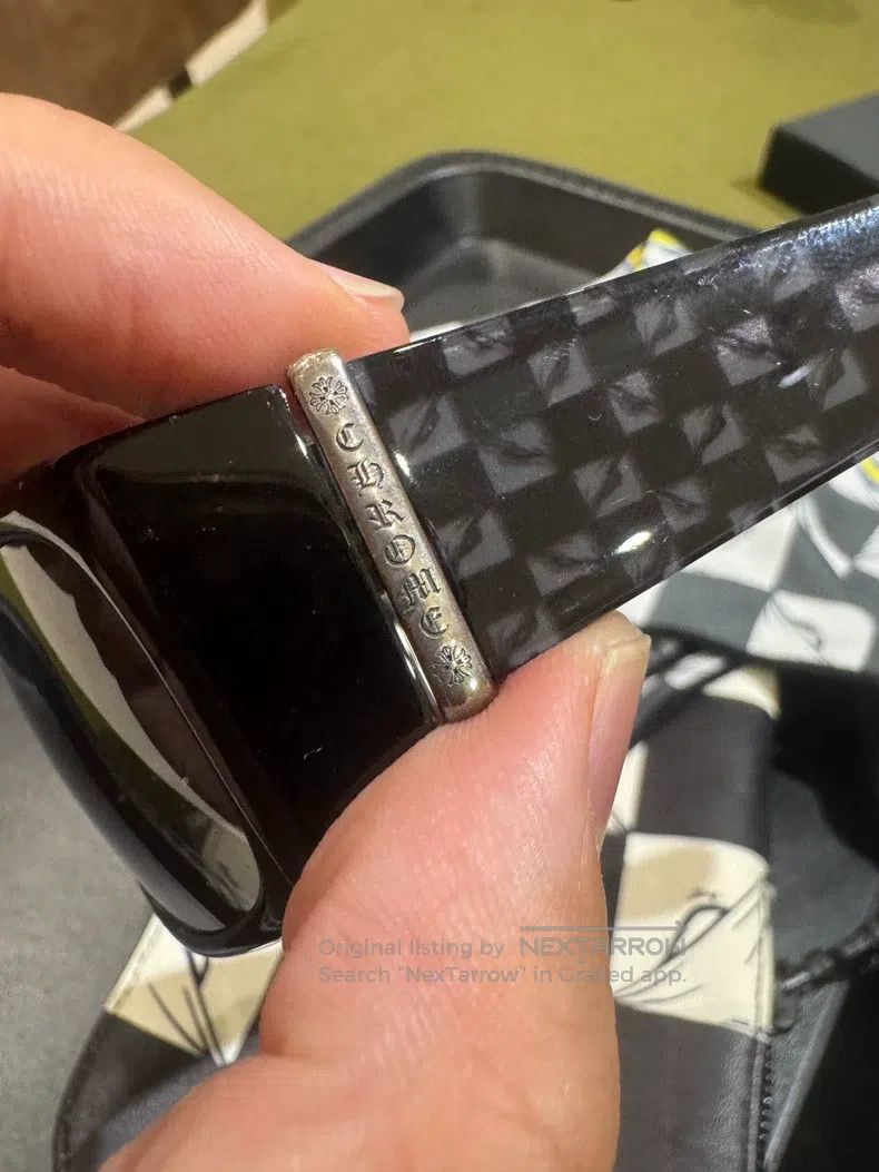 Chrome Hearts CHROME HEARTS Size OS Racing checkered sunglasses glasses Size ONE SIZE - 7 Thumbnail