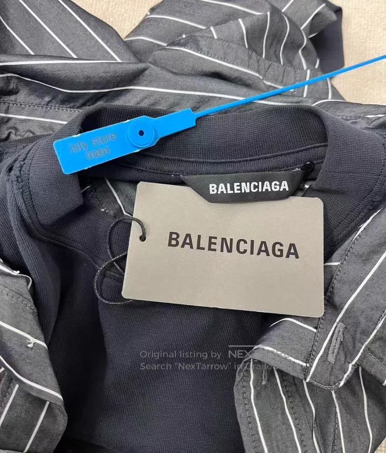 Balenciaga Balenciaga Striped Fake Two-Piece Button-Down Long Sleeve Size US S / EU 44-46 / 1 - 5 Thumbnail