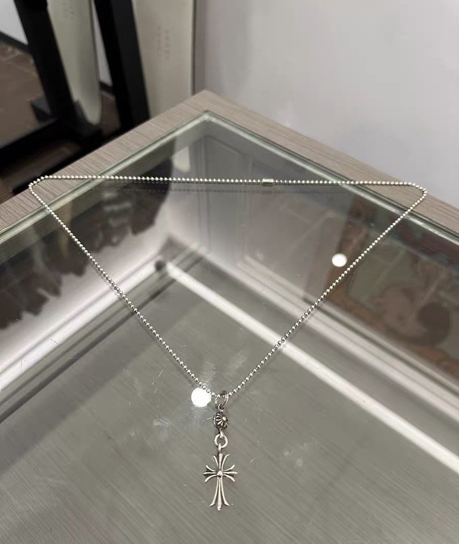 Chrome Hearts Chrome Hearts Single-Sphere Cross Silver Five-Bead Necklace Size ONE SIZE - 2 Thumbnail