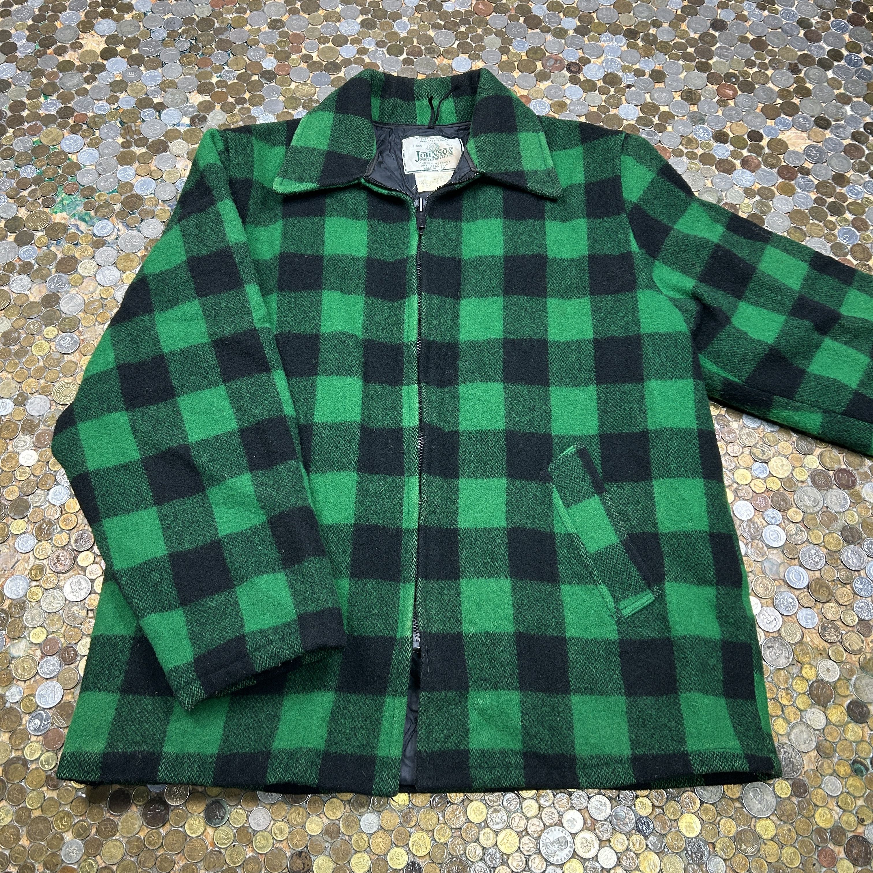 image of Johnson Woolen Mill x Vintage Overshirt Wool Outerwear Coat Jacket 90's in Green, Men's (Size Large