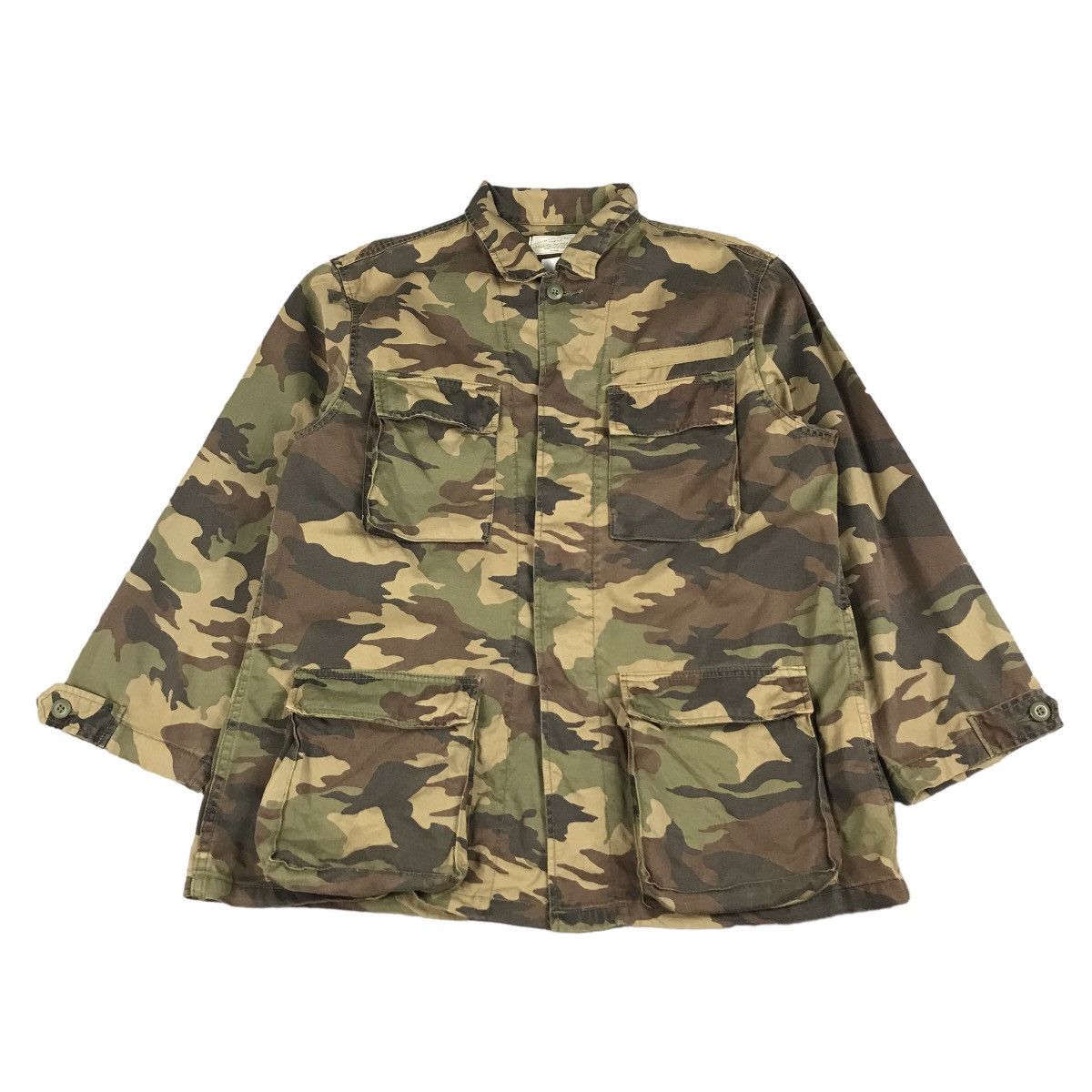 image of Japanese Style Camo Button Military Jacket, Men's (Size Medium)
