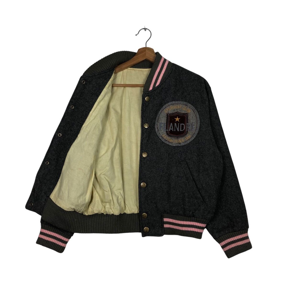 Japanese Brand 📌Vintage Varsity Bomber Jacket Wool Flandre Issey Miyake Size US M / EU 48-50 / 2 - 12 Thumbnail