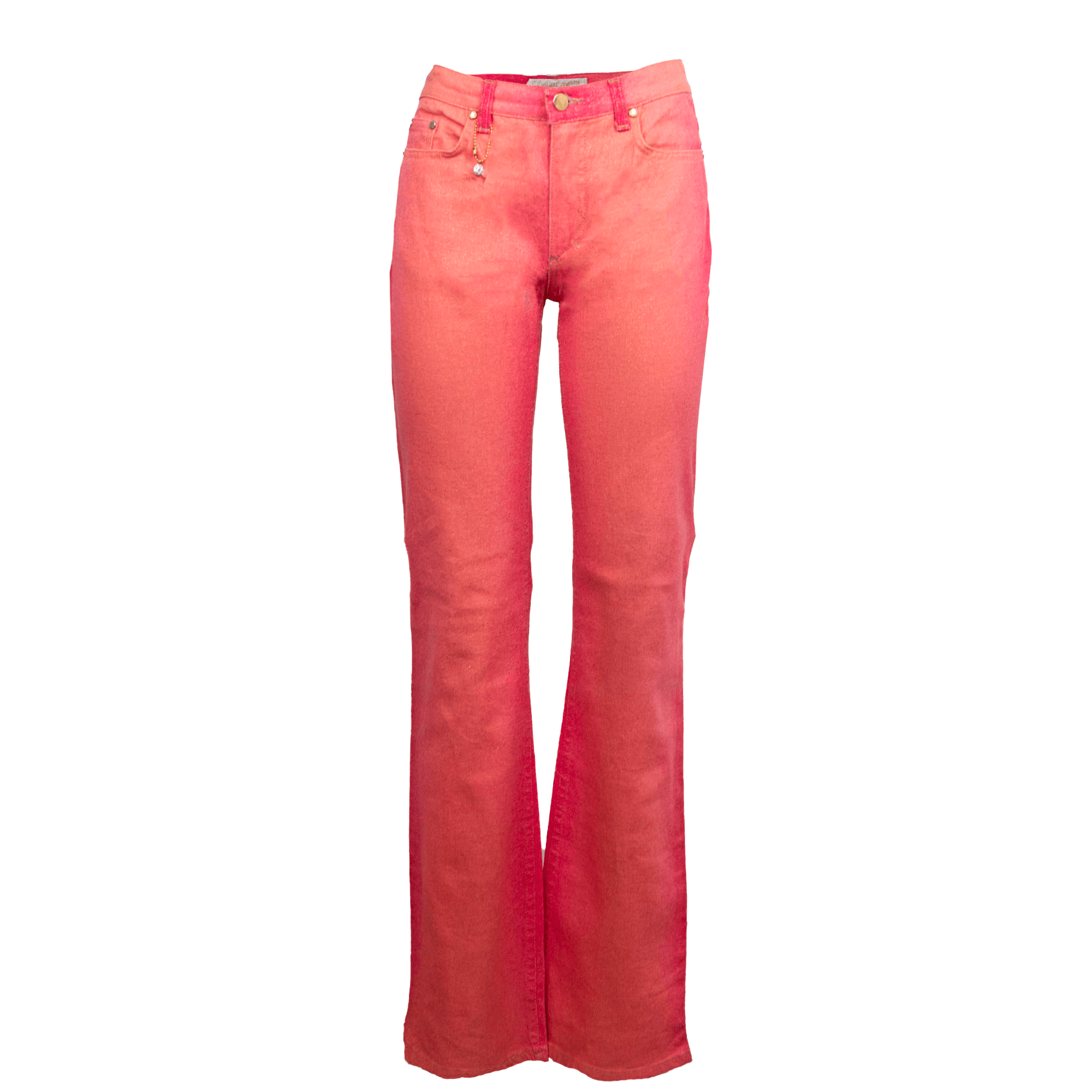 image of Roberto Cavalli Vintage Spring 2001 Pink Glitter Pants, Women's (Size 26)