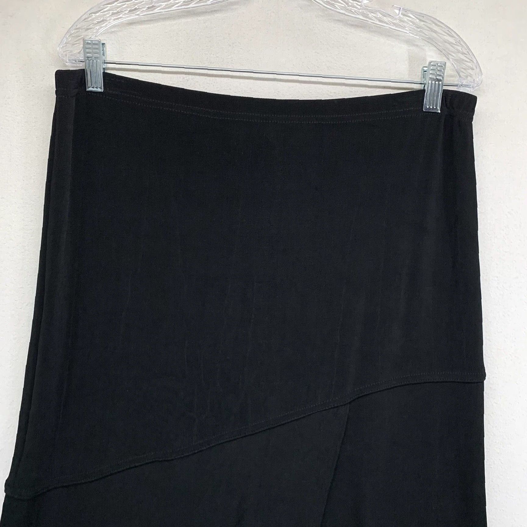 Hope VINTAGE Christian Hope Skirt Womens Petite Small Black Midi Wrap All Seasons 80s 90s Gothic Size 28" / US 6 / IT 42 - 3 Thumbnail