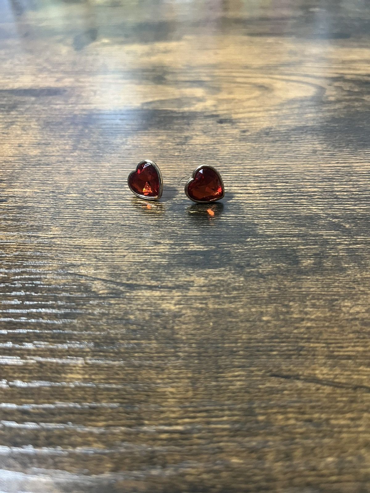 Other Red heart gem earrings Size ONE SIZE - 1 Thumbnail