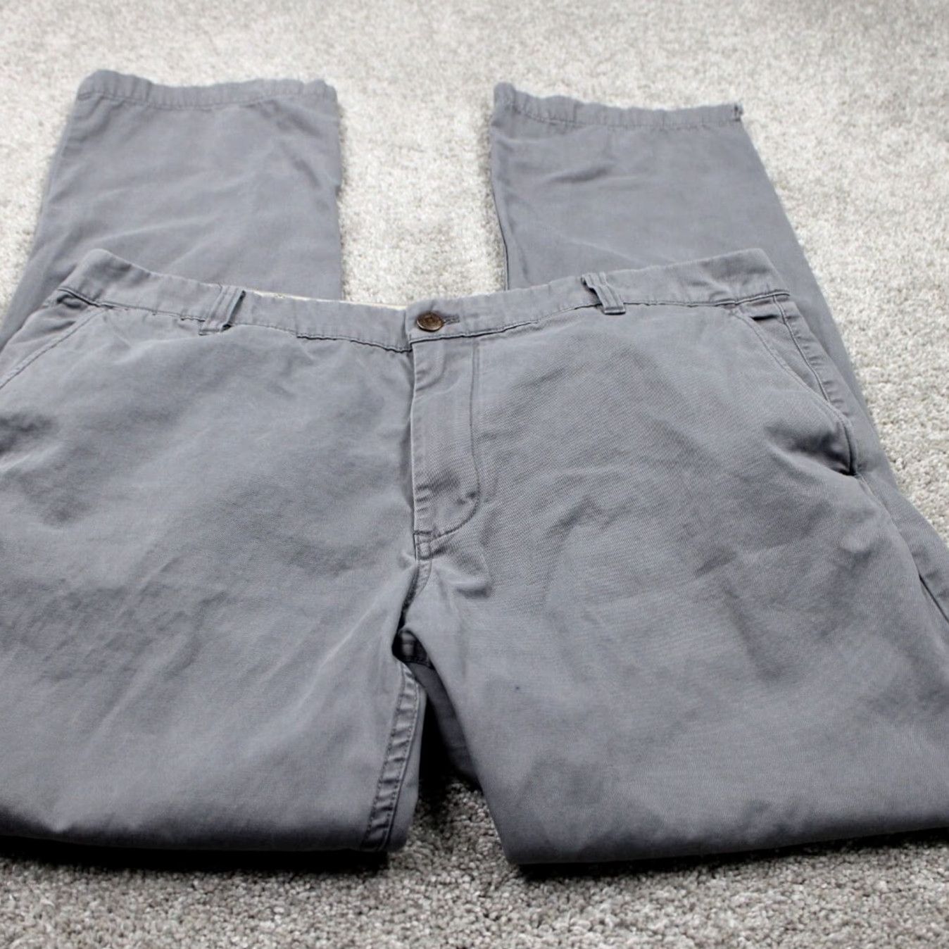 Pendleton Pendleton Pants Mens 38 Gray Chino Flat Front Straight Leg Inseam 32" Regular Warm Causal Workwear Logo 100% Cotton Fabric Type: Canvas Size US 38 / EU 54 - 2 Thumbnail