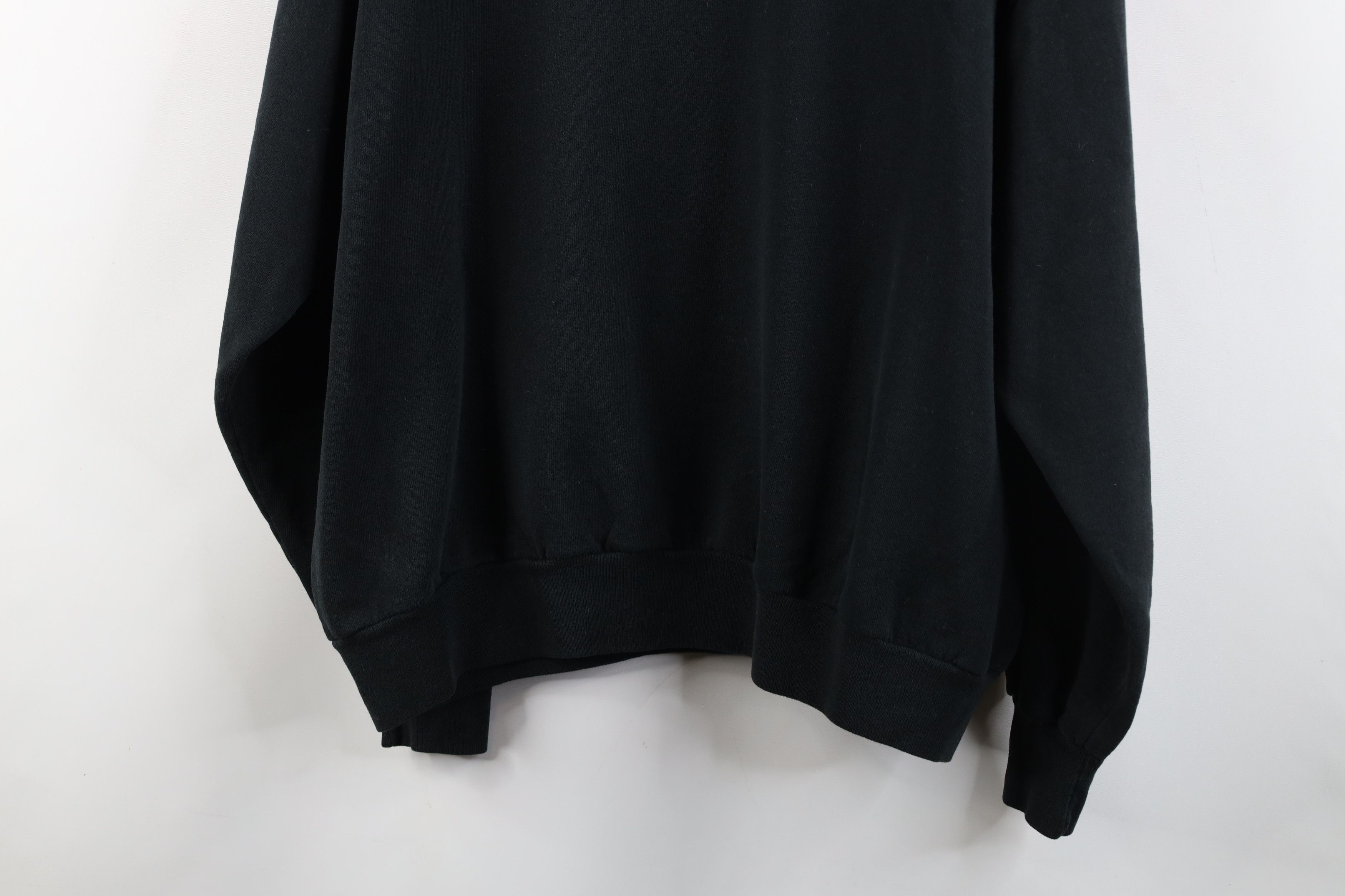 Vintage Vintage 90s Streetwear Blank Crewneck Sweatshirt Black Size US XXL / EU 58 / 5 - 11 Thumbnail