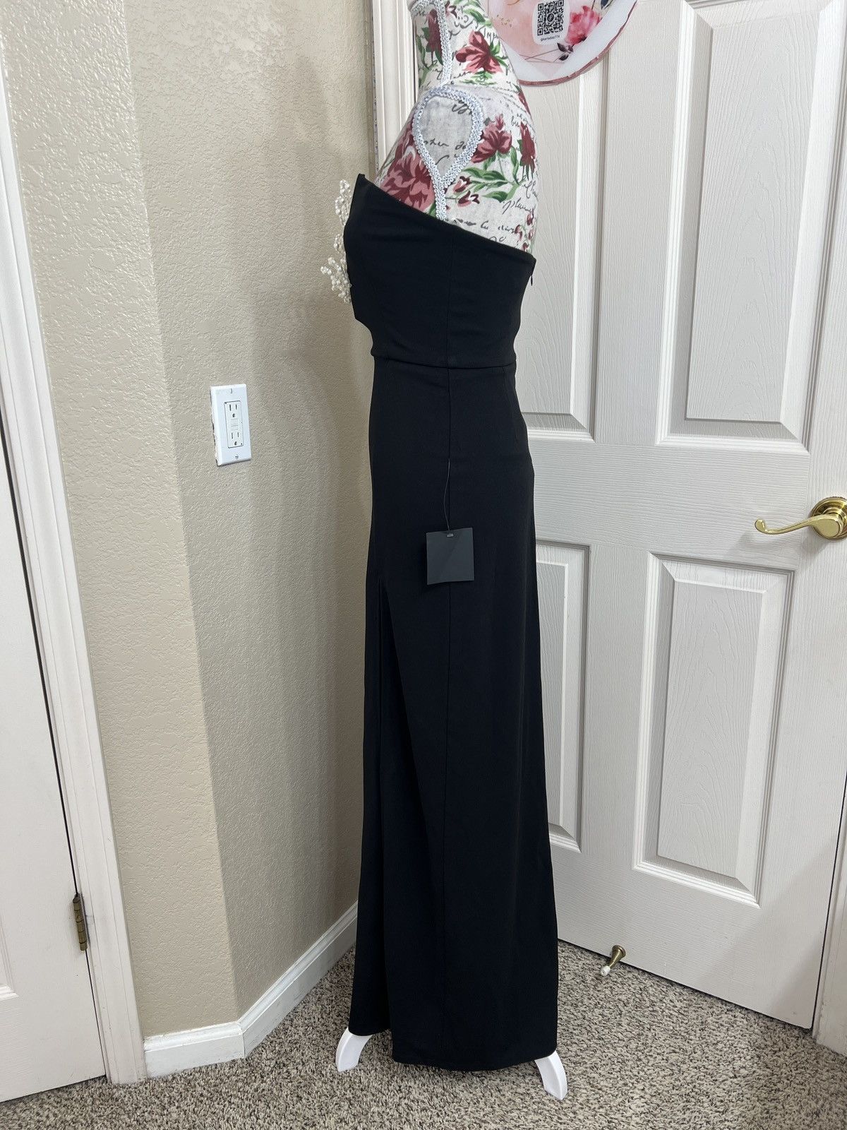 Lulus Striking Aura Black Pearl Strapless Mermaid Maxi Dress Size XS / US 0-2 / IT 36-38 - 6 Thumbnail