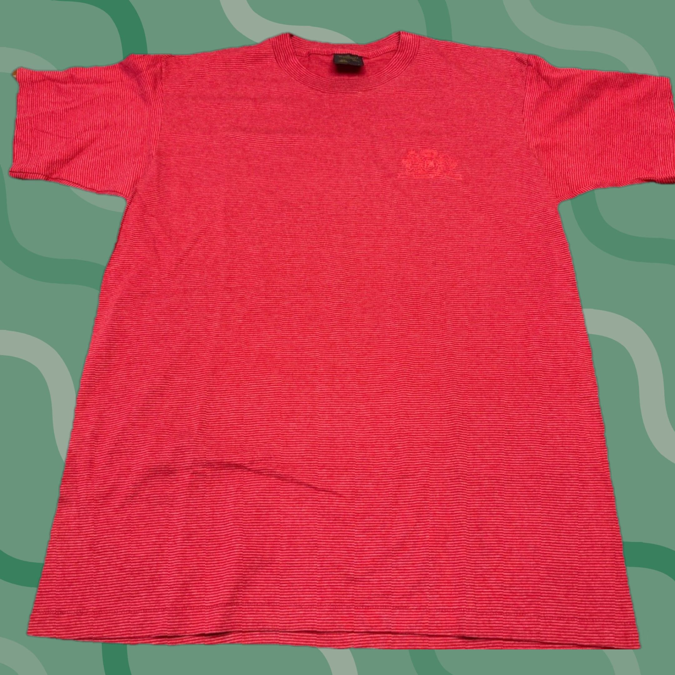 Lands' End VINTAGE Lands' End T-Shirt Shirt Men L Red USA Stripe Short Sleeve Stitch - 1 Stitch R3 Size US L / EU 52-54 / 3 - 1 Thumbnail