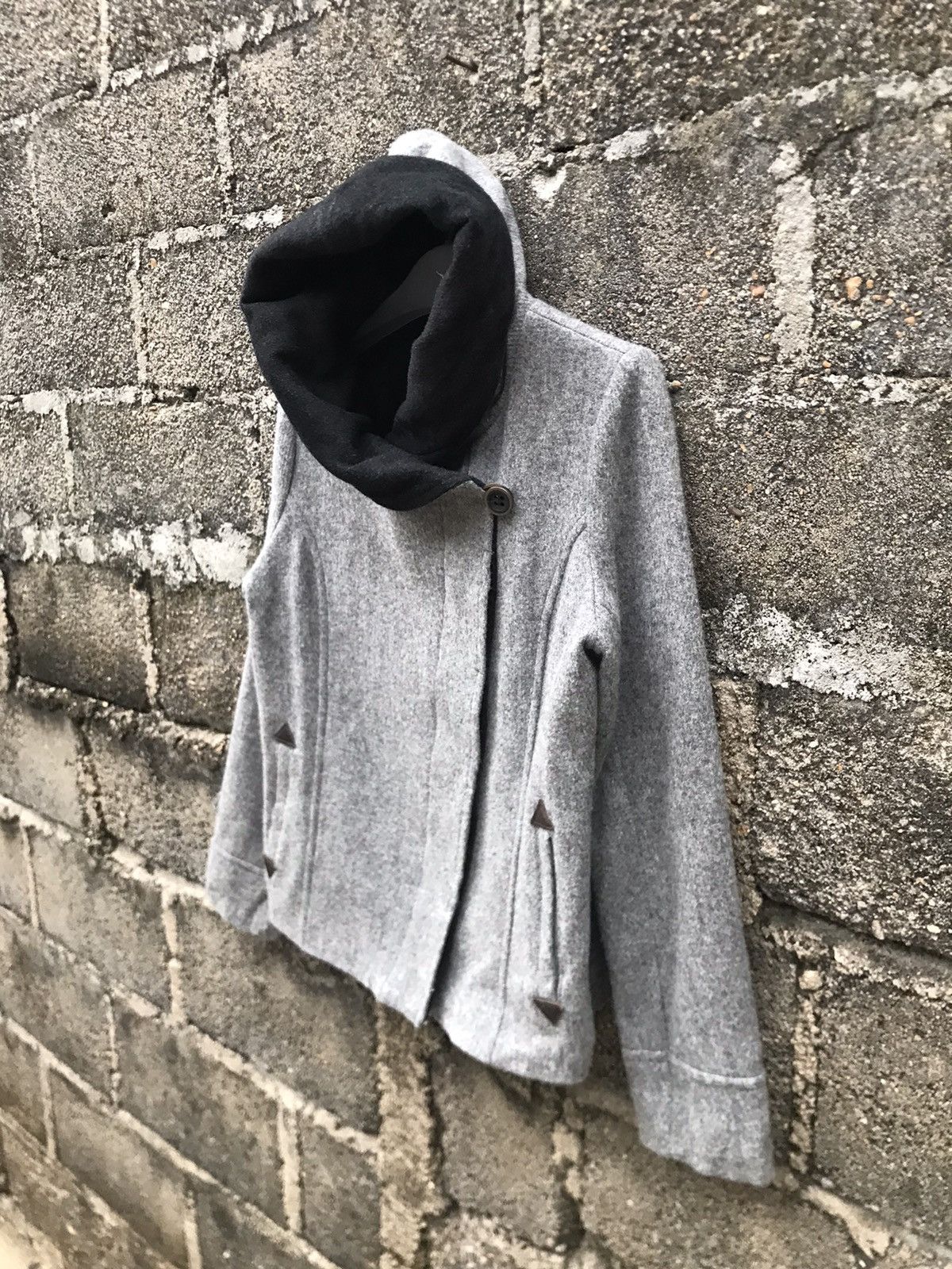 Japanese Brand 🔥Bonappetit Button Wool Cropped Jacket Size S / US 4 / IT 40 - 3 Thumbnail