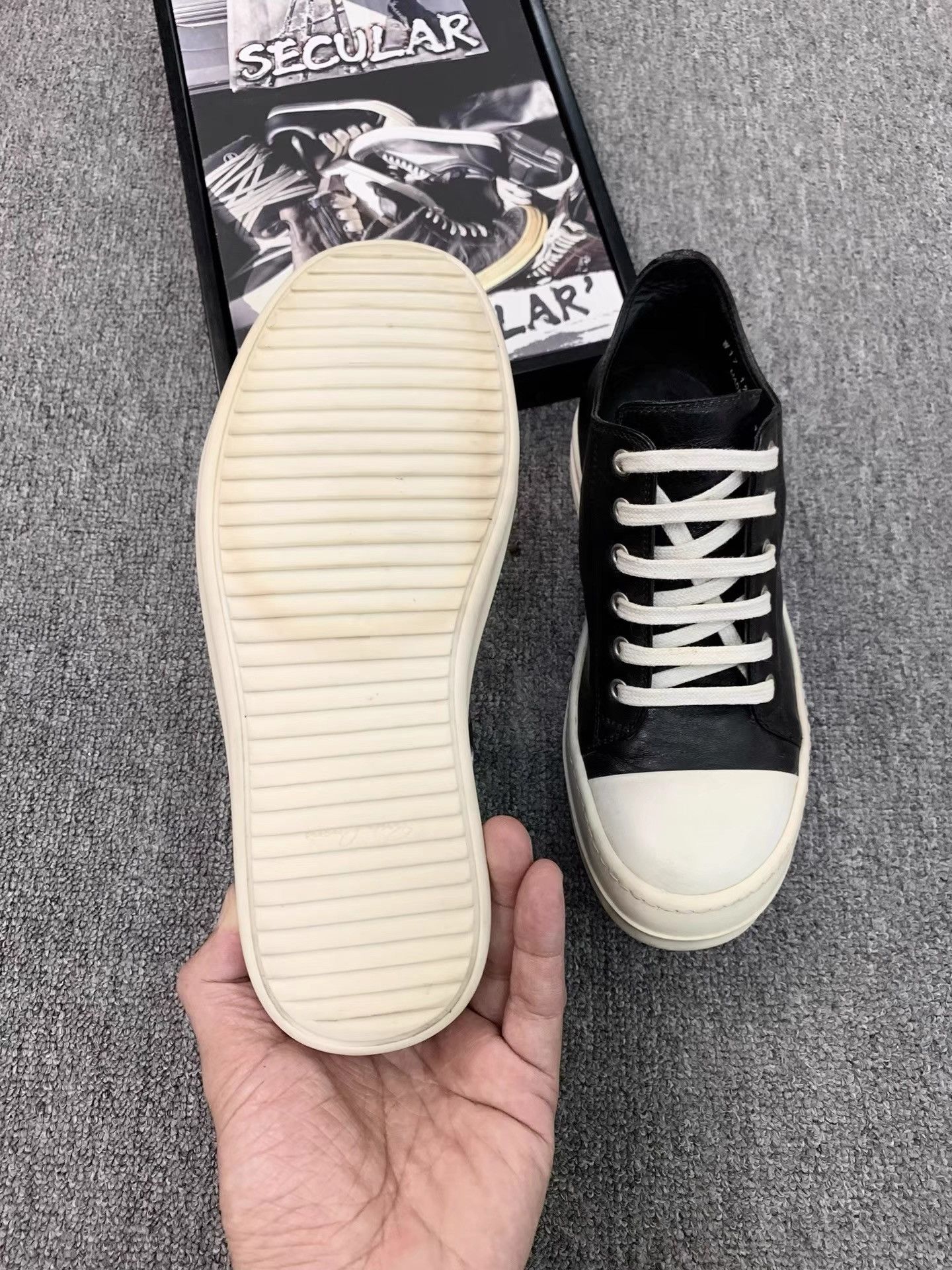 Rick Owens Rick Owens Mainline Leather Low Top Sneakers K34 Size US 6.5 / IT 36.5 - 7 Thumbnail
