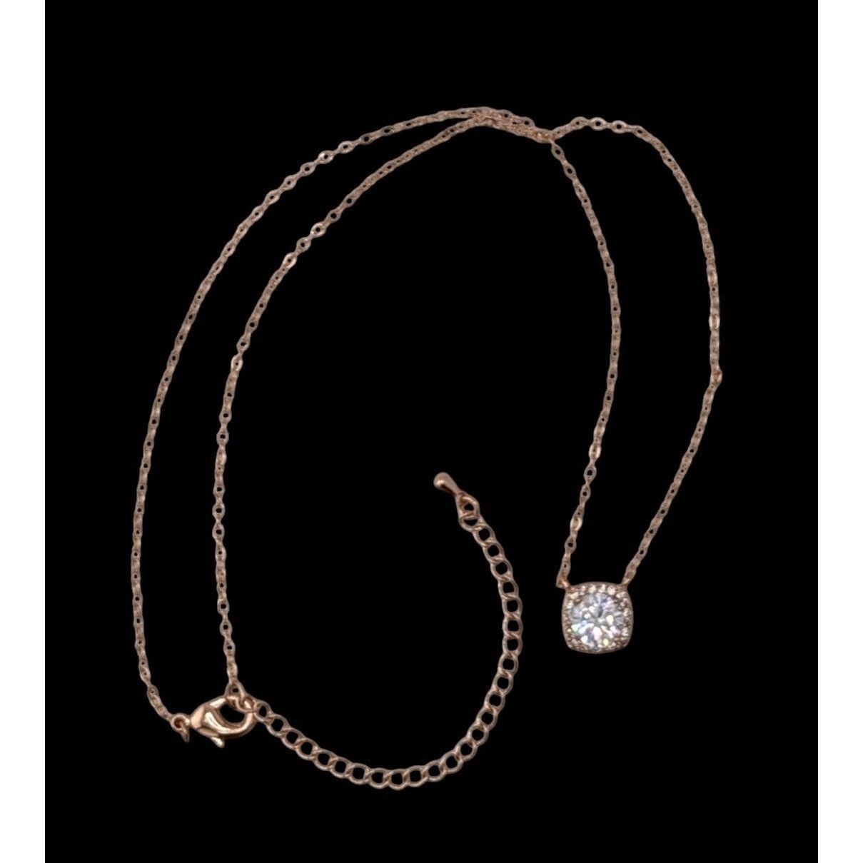 Other Elegant Romantic Rose Gold Tone Pendant Necklace With Sparkl Size ONE SIZE - 3 Thumbnail