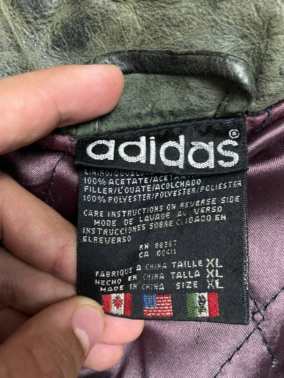 Adidas × Vintage Adidas Vintage 80’s Leather Jacket Big Logo Avantgarde Y2k Size US XL / EU 56 / 4 - 11 Thumbnail