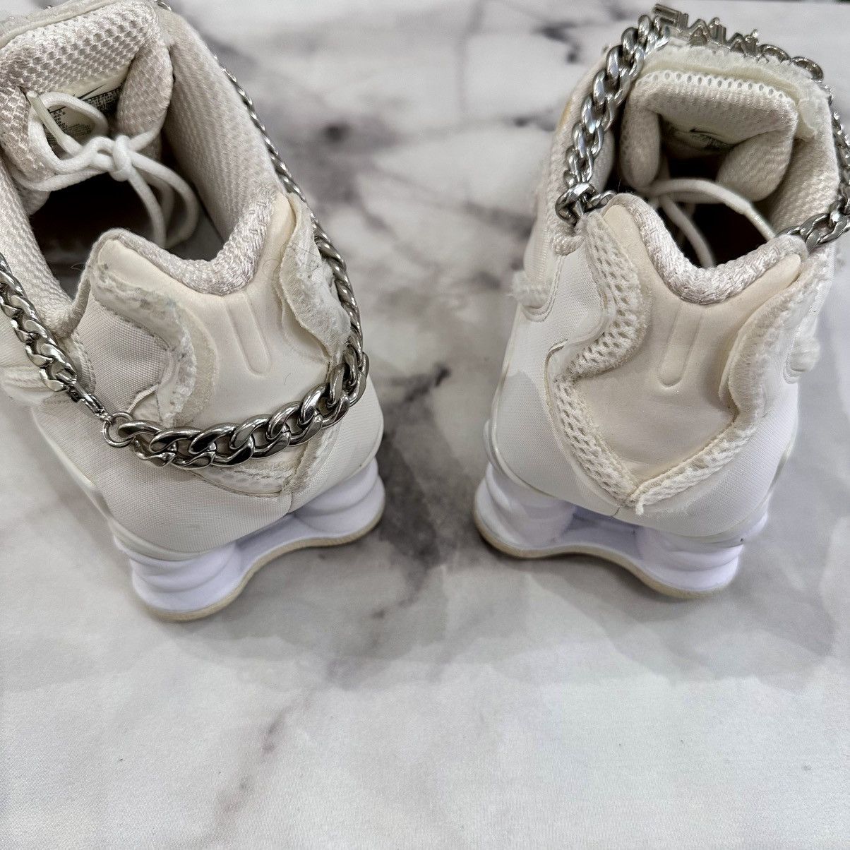 Comme des Garcons × Nike NIKE X CDG SHOX CHAIN SNEAKERS WHITE MENS SIZE 9 EUR 40.5 Size US 9 / EU 42 - 5 Thumbnail
