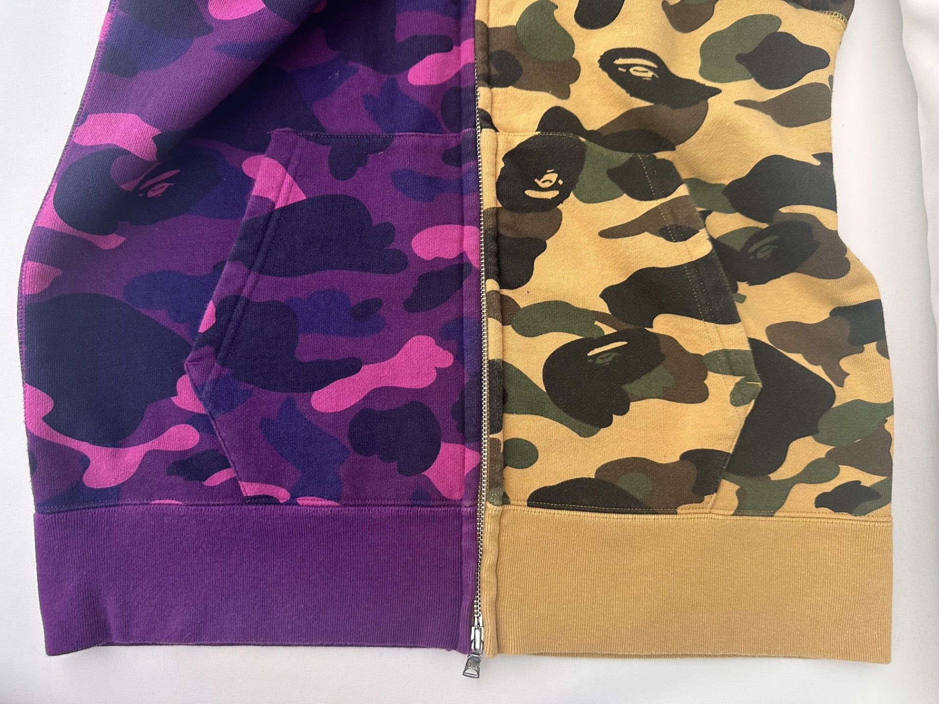 Bape BAPE Puple Split Camo Shark Hoodie Full Zip Made in Japan Size M / US 6-8 / IT 42-44 - 8 Thumbnail