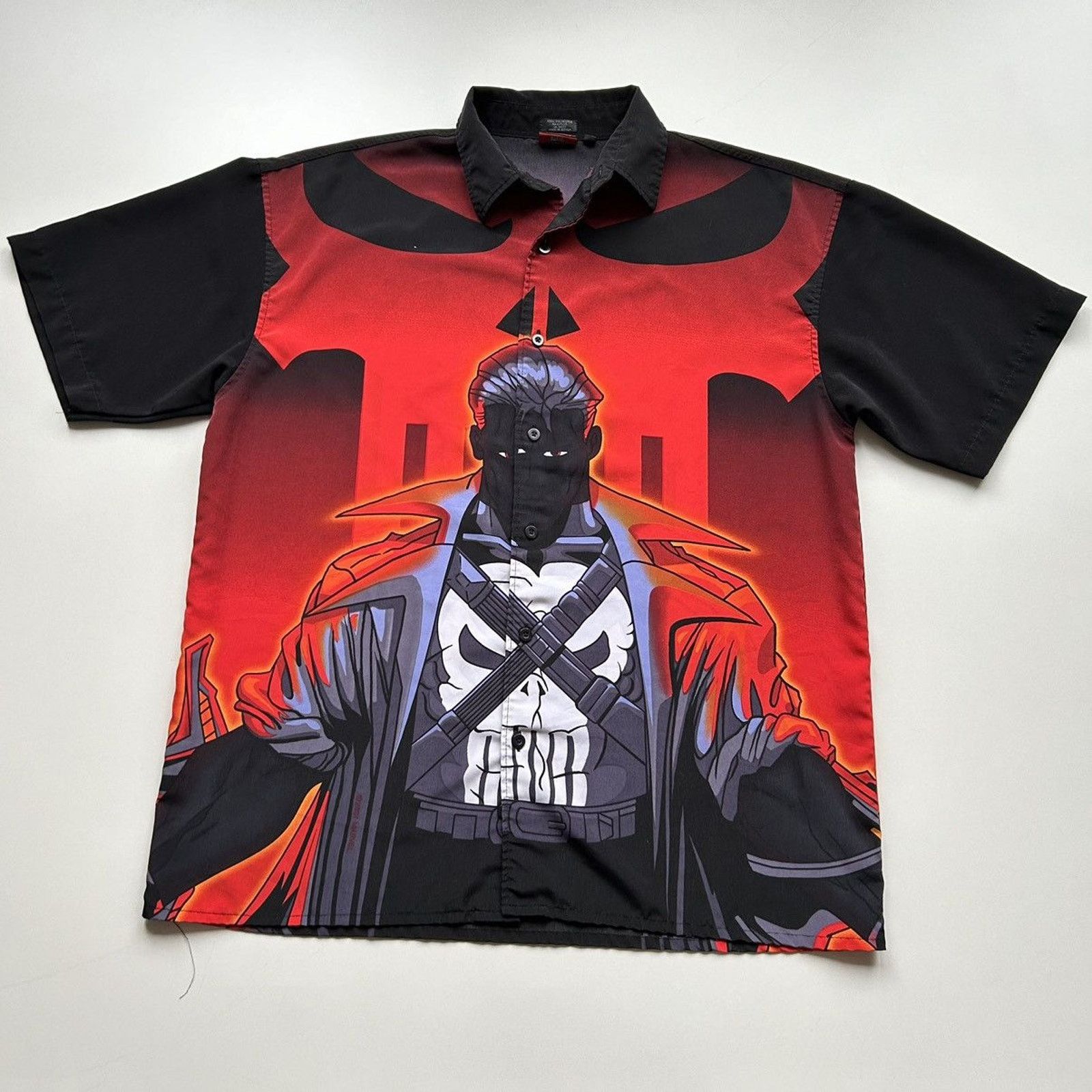 Marvel Comics Vintage Y2K The Punisher Marvel Comics Button Up Shirt Large Size US L / EU 52-54 / 3 - 1 Thumbnail