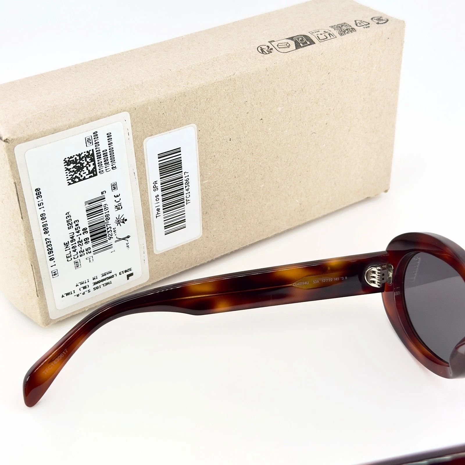 Celine CELINE CL40194U 40194 TRIOMPHE Paris Brown Sunglasses 53A Size ONE SIZE - 8 Thumbnail