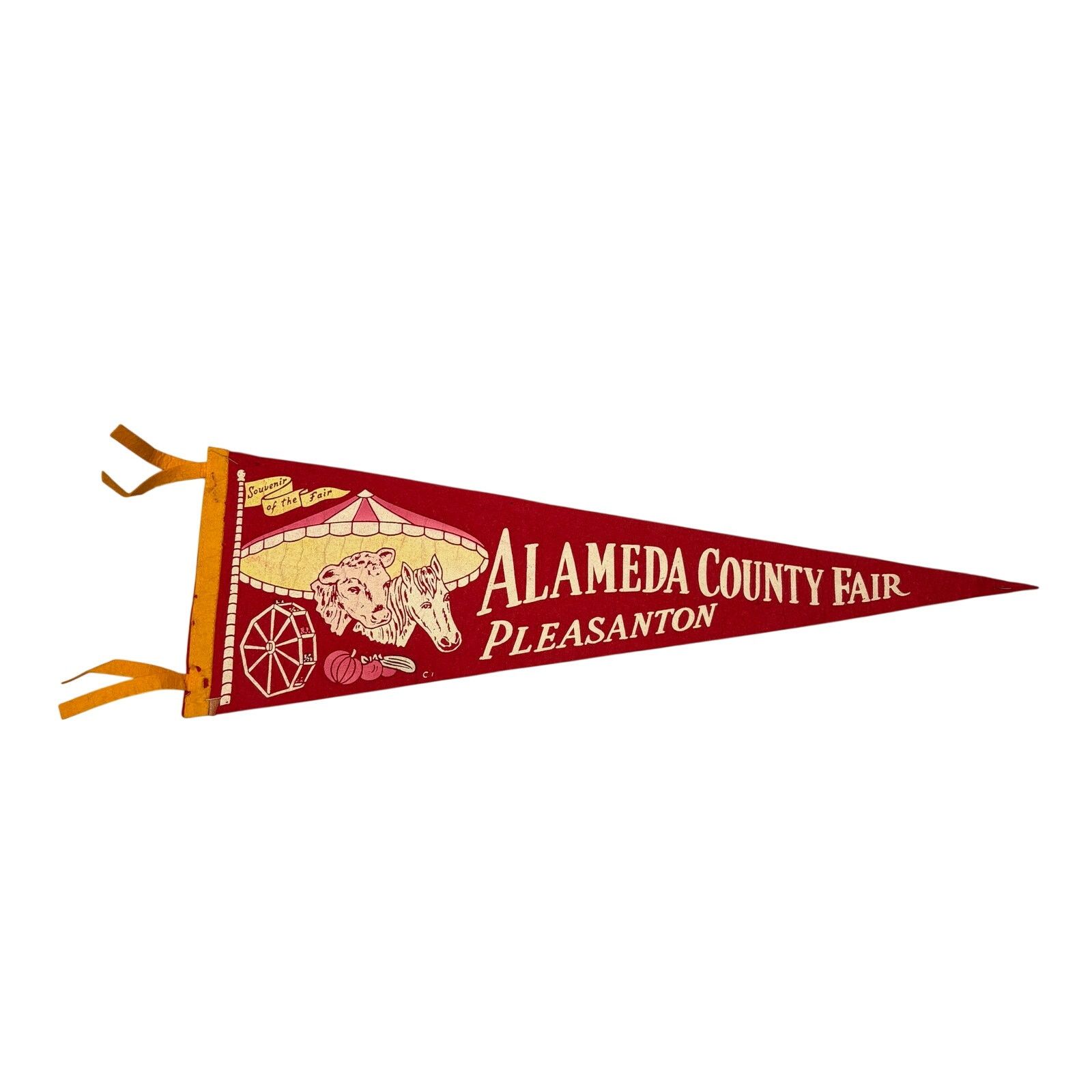 Vintage Vintage Alameda County Fair Pleasanton Felt Pennant 1950s Size ONE SIZE - 1 Thumbnail