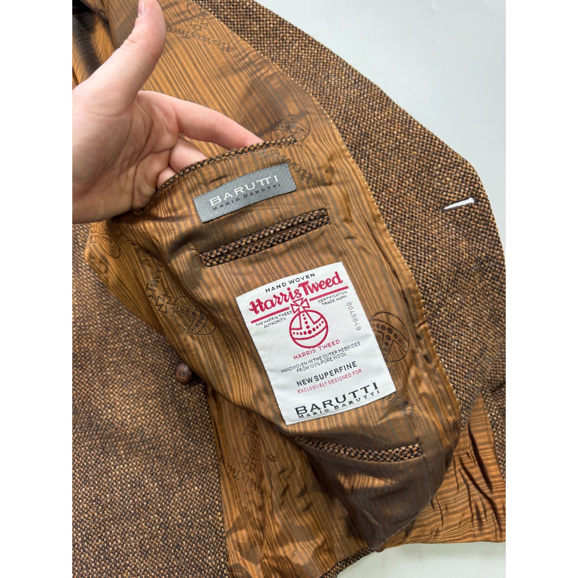 Harris Tweed Harris Tweed For Barruti Vintage Wool Blazer (Y1275) Size 46R - 4 Thumbnail