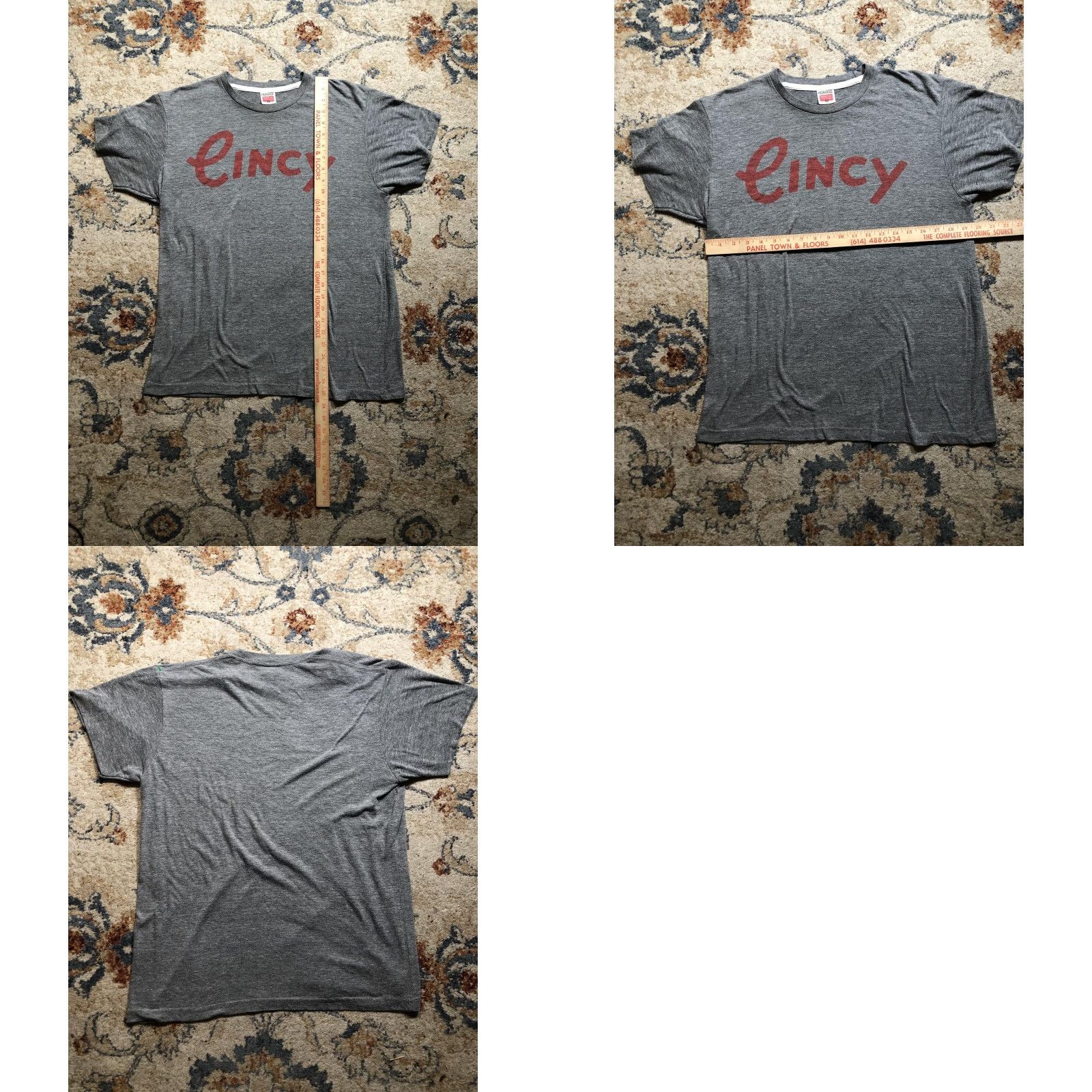 Vintage Homage Cincy Shirt Mens Large Gray Made in USA Crewneck Graphic Tee Cincinnati Size US L / EU 52-54 / 3 - 8 Thumbnail