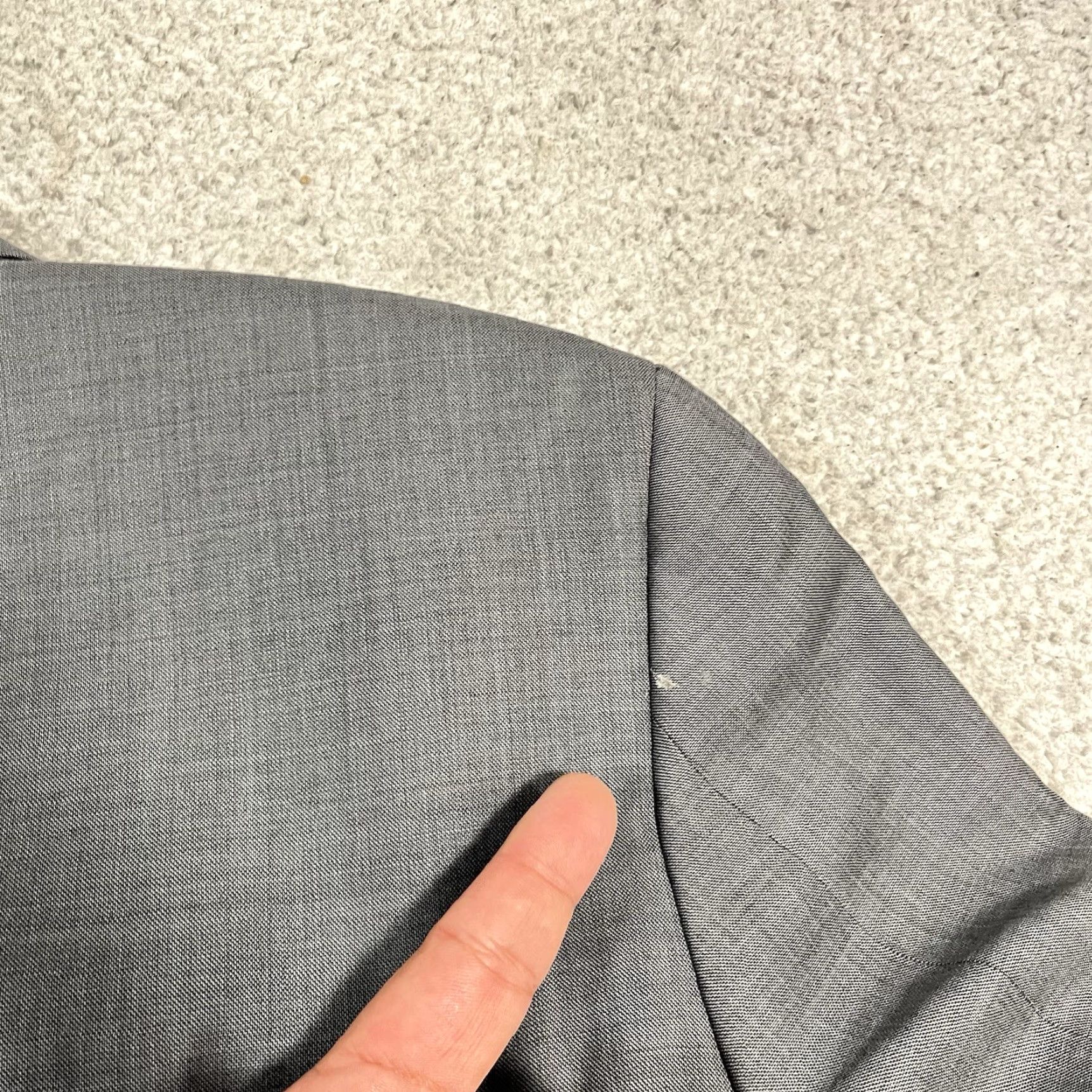 Peter Millar VINTAGE Peter Millar Blazer Mens 46R Gray Wool Double Vent 2 Button Sport Coat Union Size 46R - 2 Thumbnail