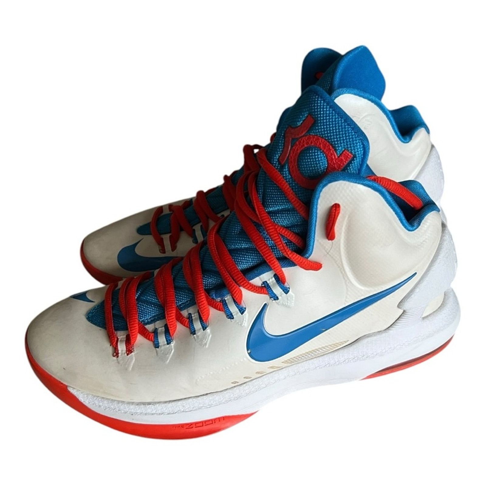 Nike Nike KD 5 Home 2012 554988-100 Sneakers White Blue Size 9 Size US 9 / EU 42 - 7 Thumbnail