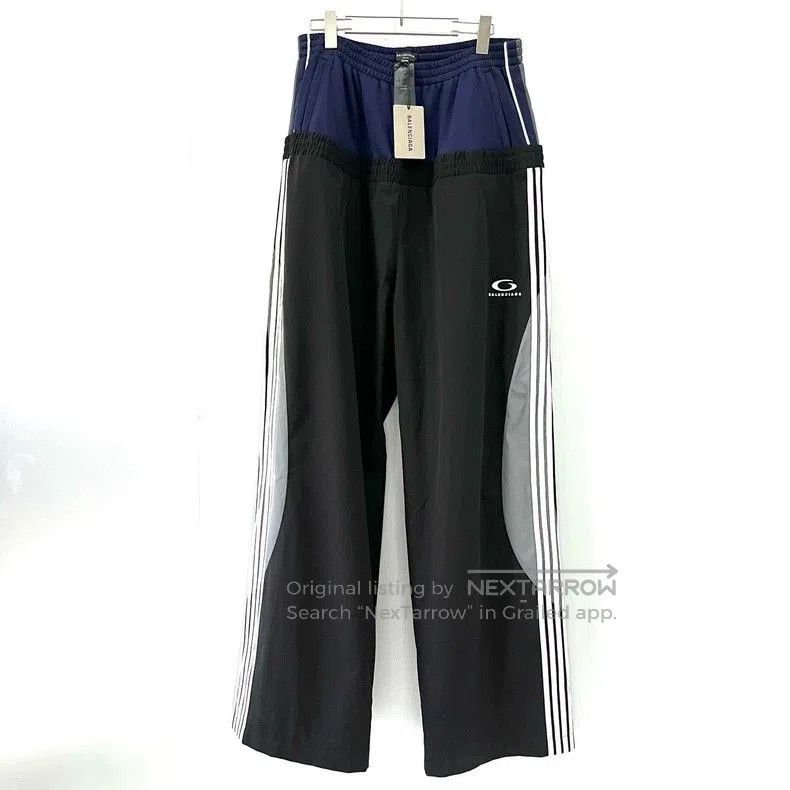 Balenciaga Balenciaga 24FW Black Blue Paneled Sweatpants. Size US 36 / EU 52 - 1 Thumbnail