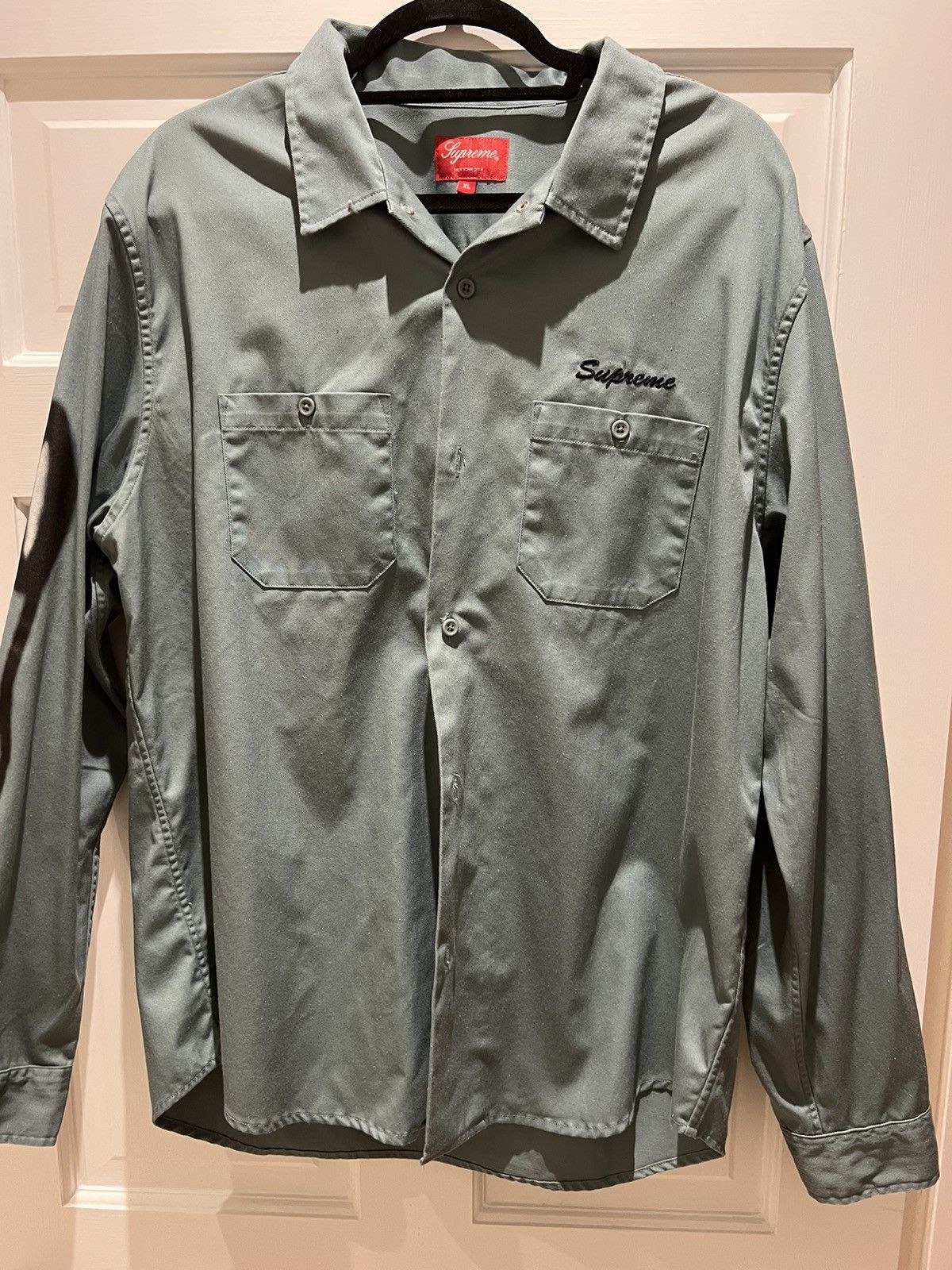 Supreme Rose Work Shirt | Grailed