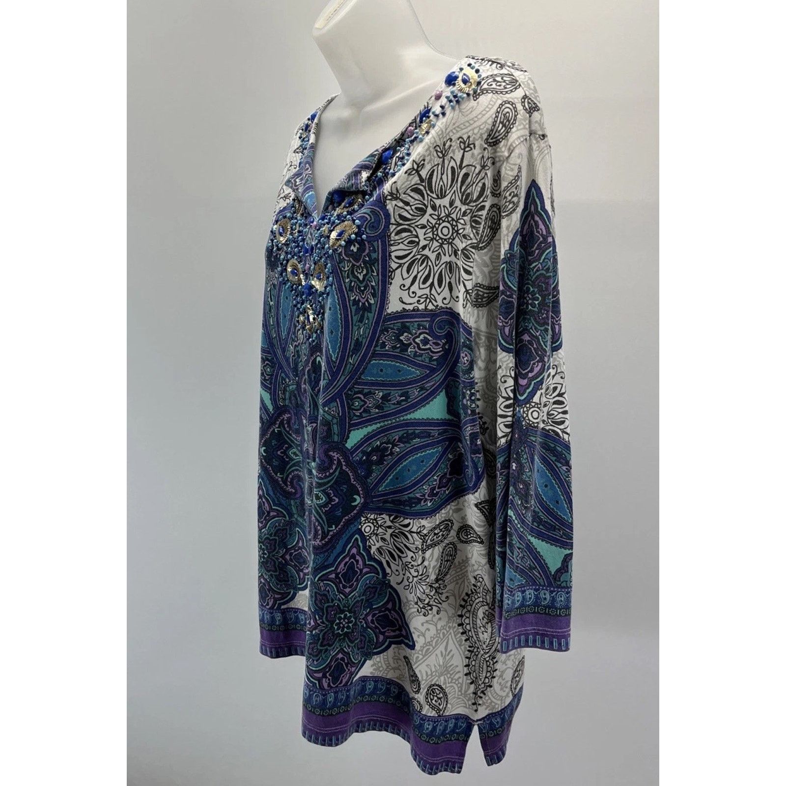 Chicos CHICO'S GRAND STATEMENT EMBELLISHED MULTI COLOR Size 3 Size XL / US 12-14 / IT 48-50 - 3 Thumbnail