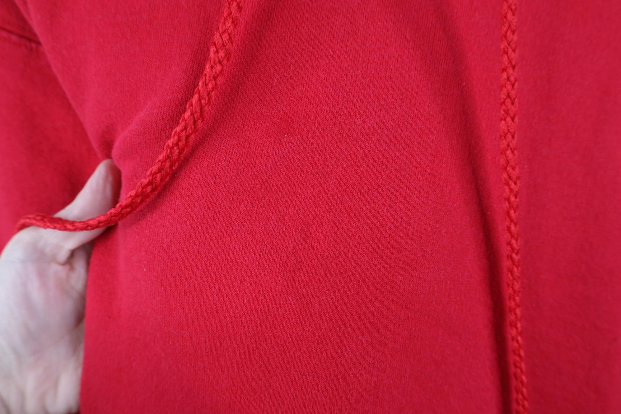 Vintage Vintage 90s Y2K Streetwear Heavyweight Hoodie Sweatshirt Red Size US S / EU 44-46 / 1 - 7 Thumbnail