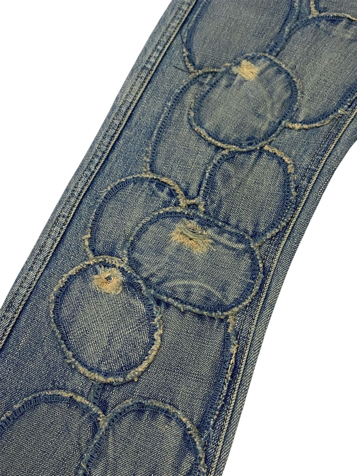 Cosmic Wonder Rare🔥1999 Cosmic Wonder ‘MADONNA’ Patchwork Distressed Denim Size 30" / US 8 / IT 44 - 11 Thumbnail