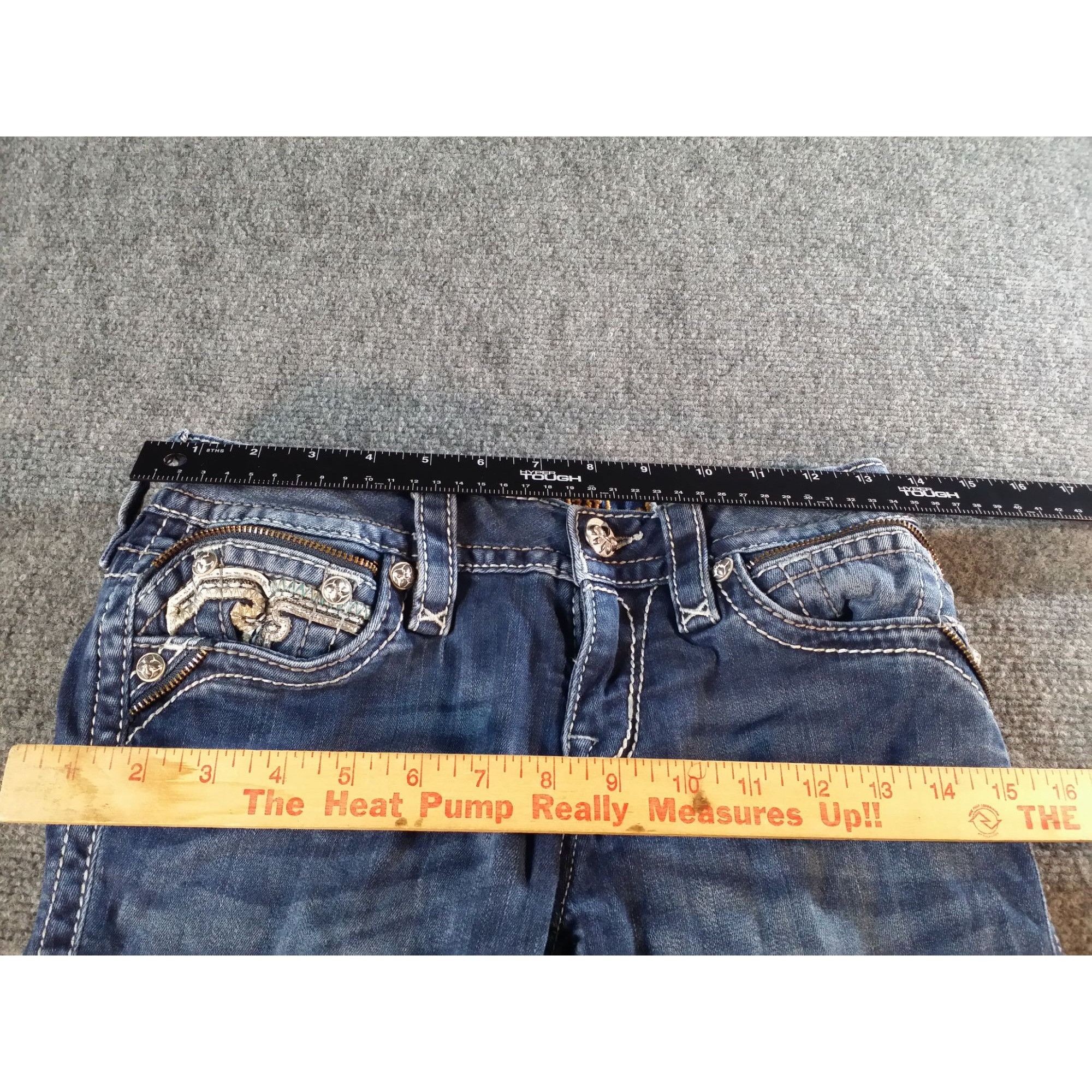 Rock Revival Rock Revival Tia Mid Rise Skinny Jeans Women Sz 26 Rhineston Size 26" / US 2 / IT 38 - 5 Thumbnail