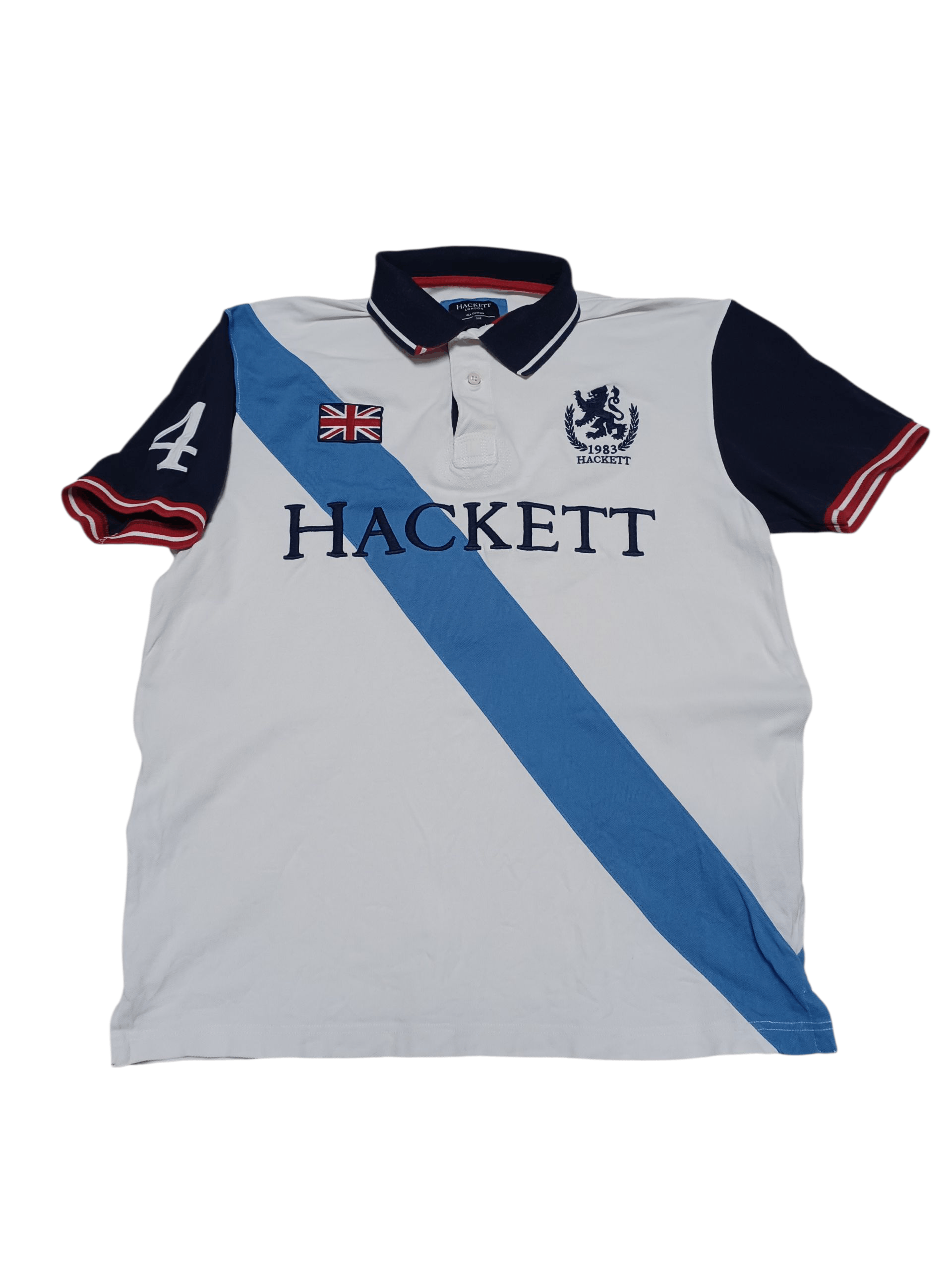 Hackett HACKETT LUXURY VINTAGE BIG LOGO EMBROIDERED POLO SHIRT Size US XL / EU 56 / 4 - 1 Thumbnail