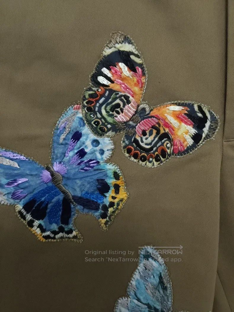 Valentino Valentino Butterfly embroidered trousers Size 48S - 7 Thumbnail