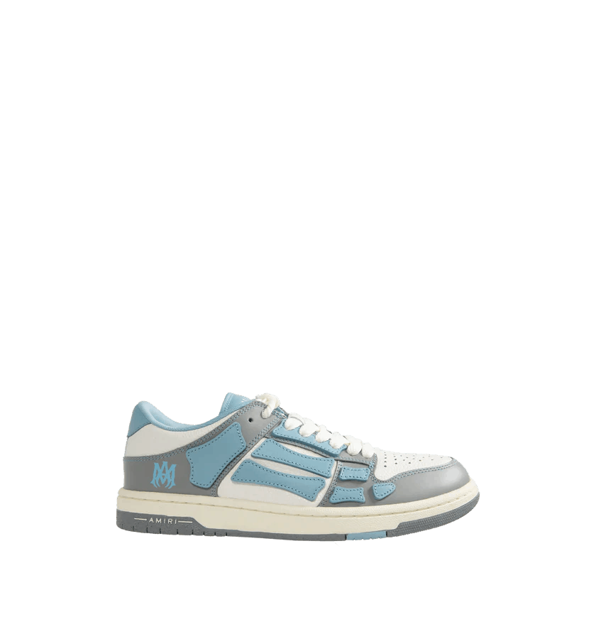 Amiri o1h1sh10525 Varsity Skel Low Top Sneaker in Sky Blue Size US 12 / EU 45 - 1 Thumbnail