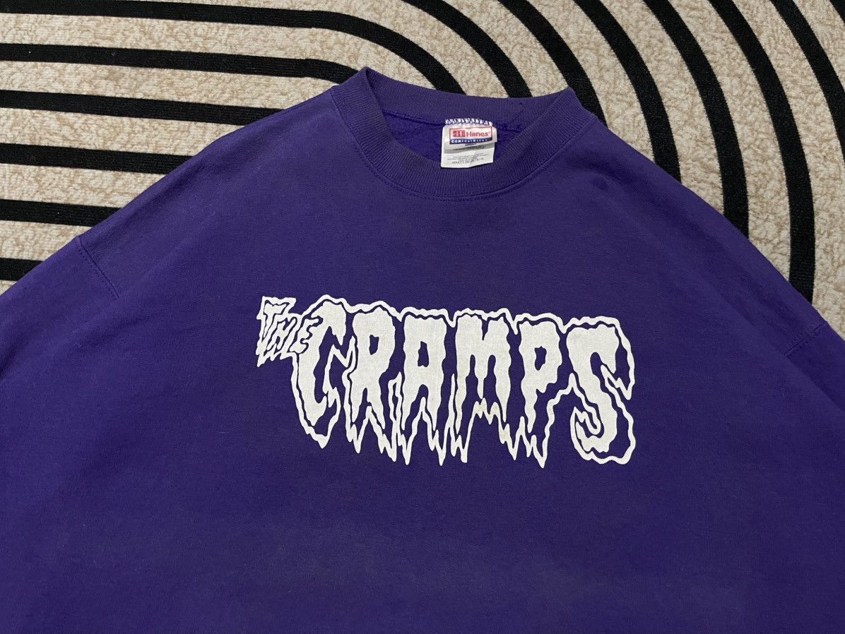 Band Tees 90s THE CRAMPS SWEATSHIRT SPELL OUT TEES RARE Size US L / EU 52-54 / 3 - 6 Thumbnail