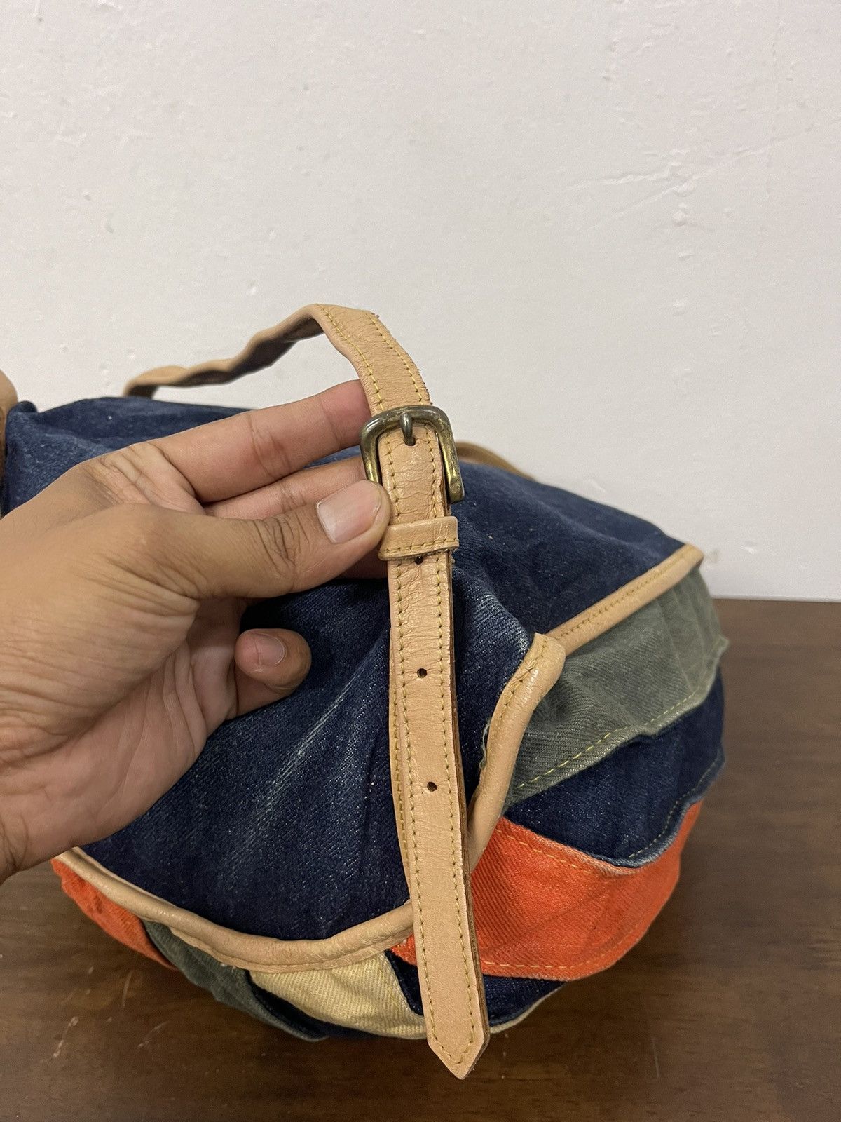 Japanese Brand × Vintage Japan denim Pumpkin Rucksack Bag Size ONE SIZE - 12 Thumbnail