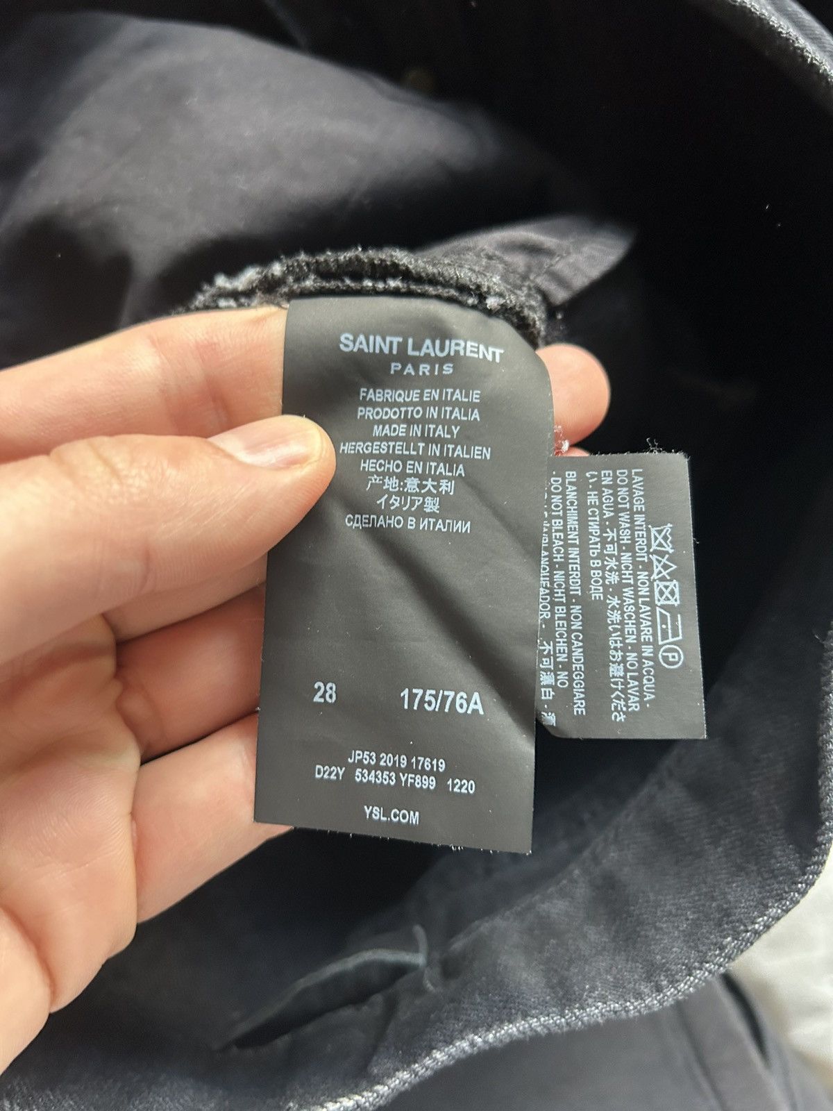 Saint Laurent Paris Saint Laurent D14 M/SL-LW Black Denim Cut-Off Shorts Size US 28 / EU 44 - 13 Thumbnail