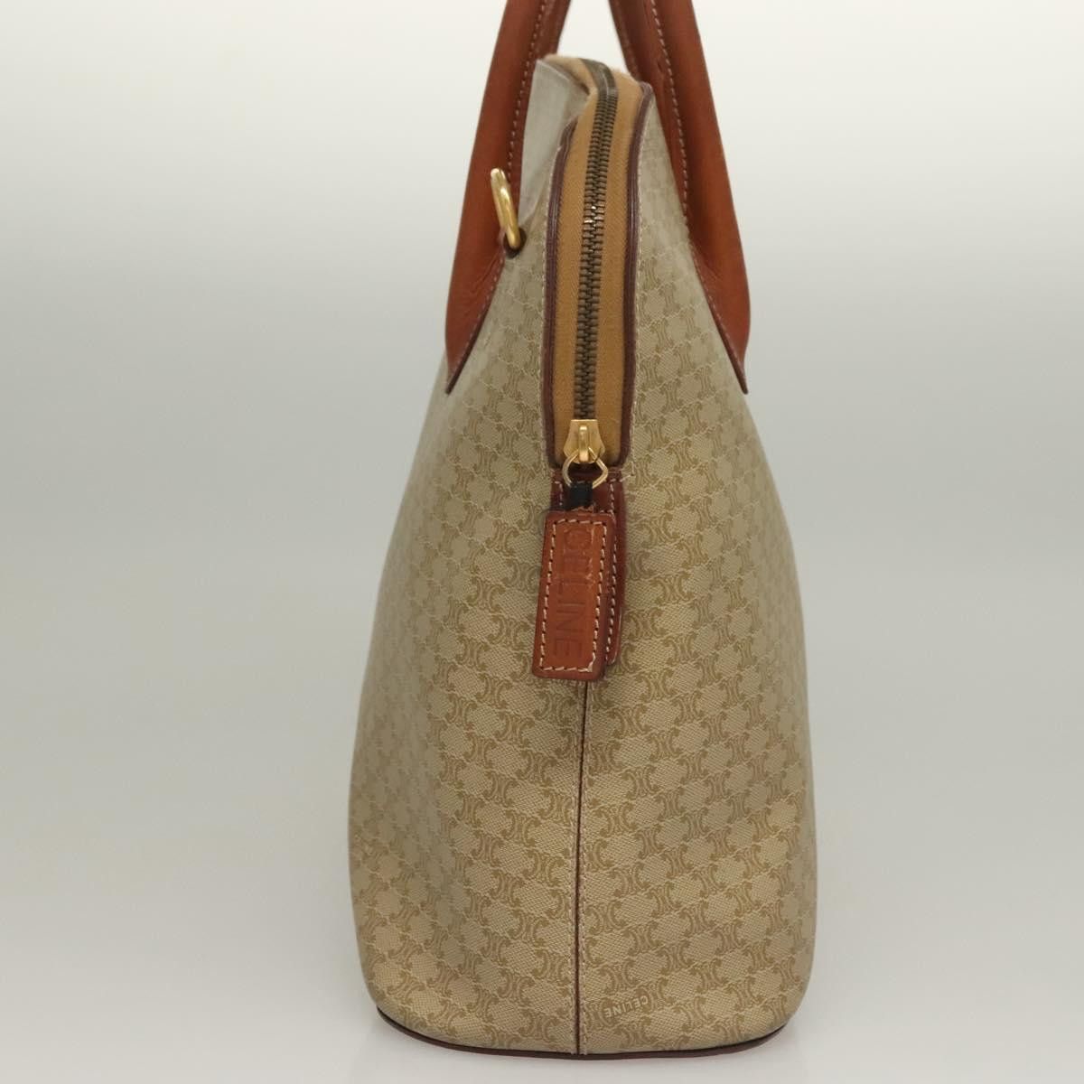 Celine CELINE Macadam Canvas Hand Bag Pvc Beige Gold Size ONE SIZE - 5 Thumbnail