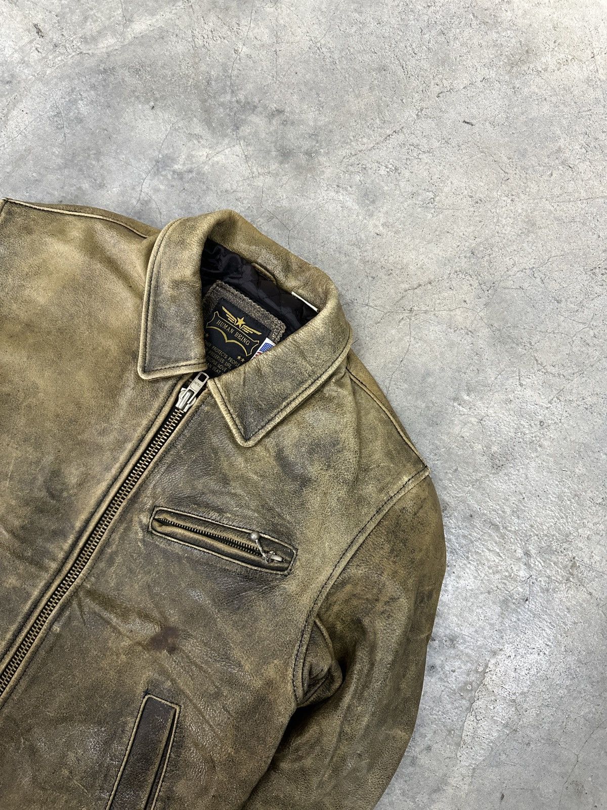 I Am Not A Human Being × Vintage Vintage Human Being Leather Jacket Size US M / EU 48-50 / 2 - 2 Thumbnail