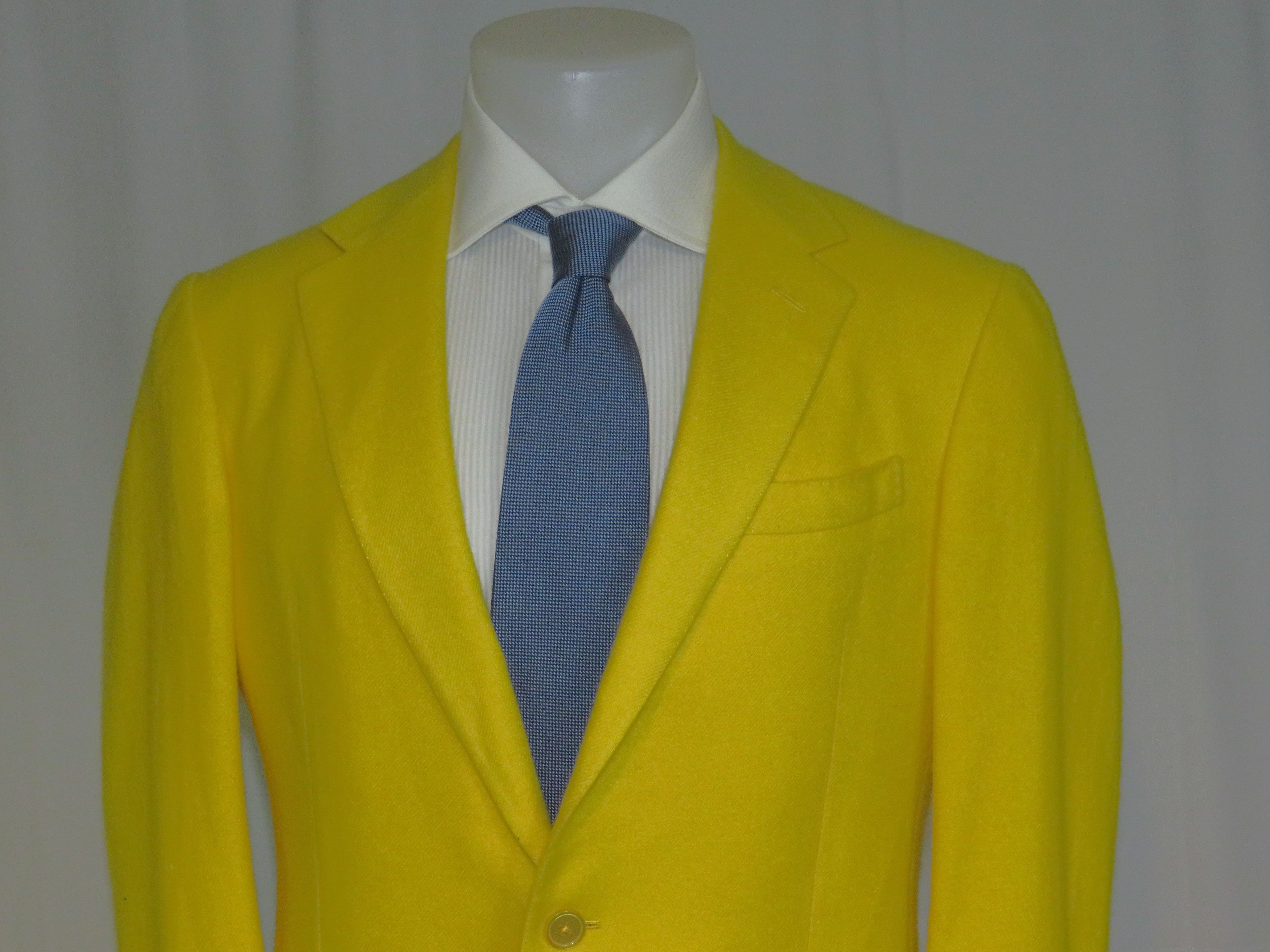 Ralph Lauren Purple Label Handmade Yellow Brushed Cashmere Blazer 40R NWT $5495 Size 40R - 2 Thumbnail