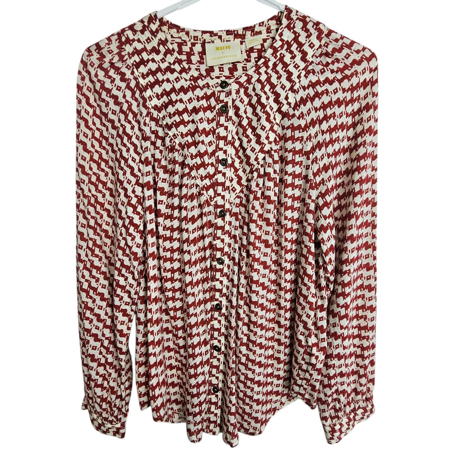 Anthropologie Maeve Anthropologie Avignon Scotty Dog Blouse Size S Office Size S / US 4 / IT 40 - 2 Thumbnail